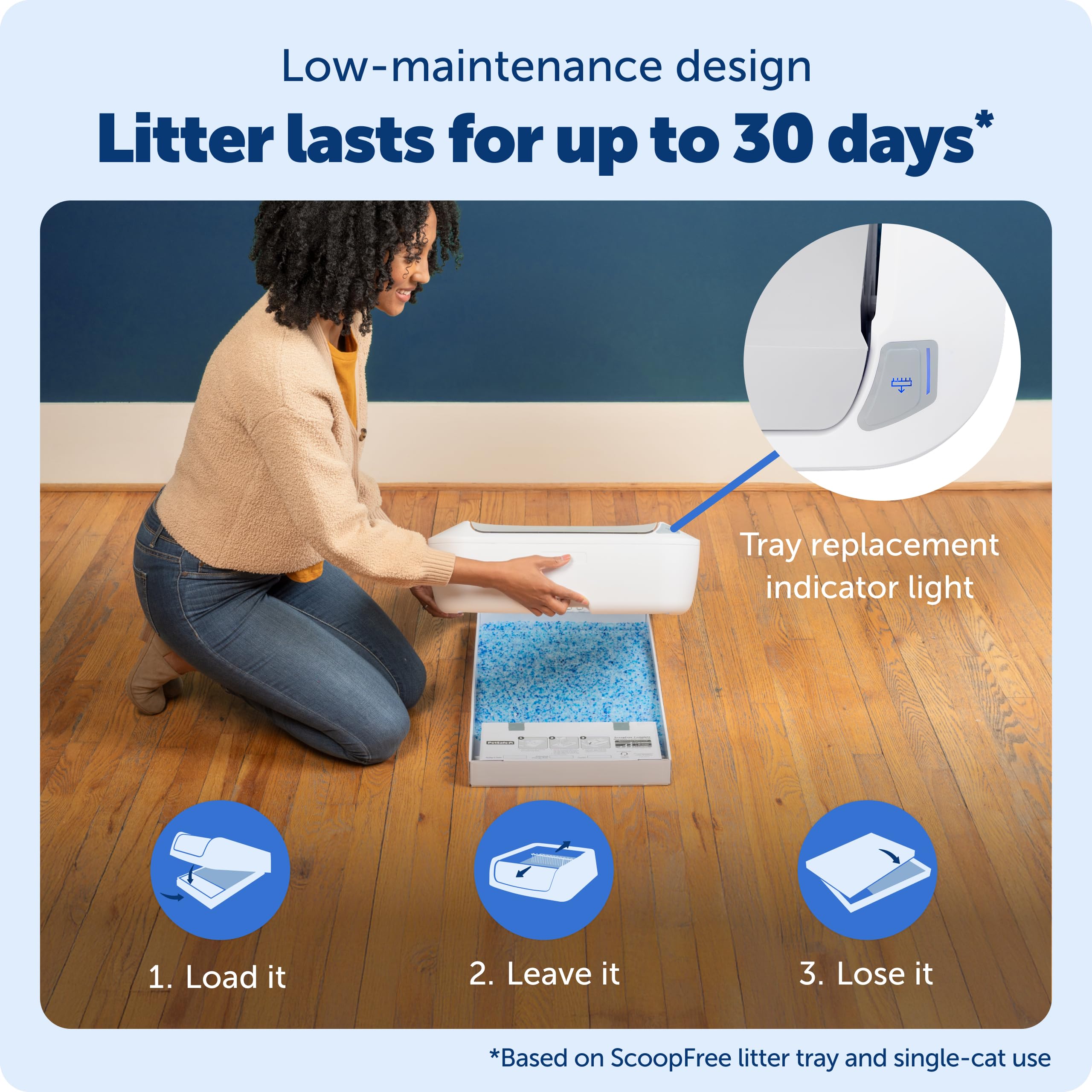 PetSafe ScoopFree Crystal Plus Automatic Self-Cleaning Cat Litter Box System – Not Enclosed – Advanced Odor Control – Includes 1 Disposable Crystal Litter Tray – White (PAL00-18016) - image 4