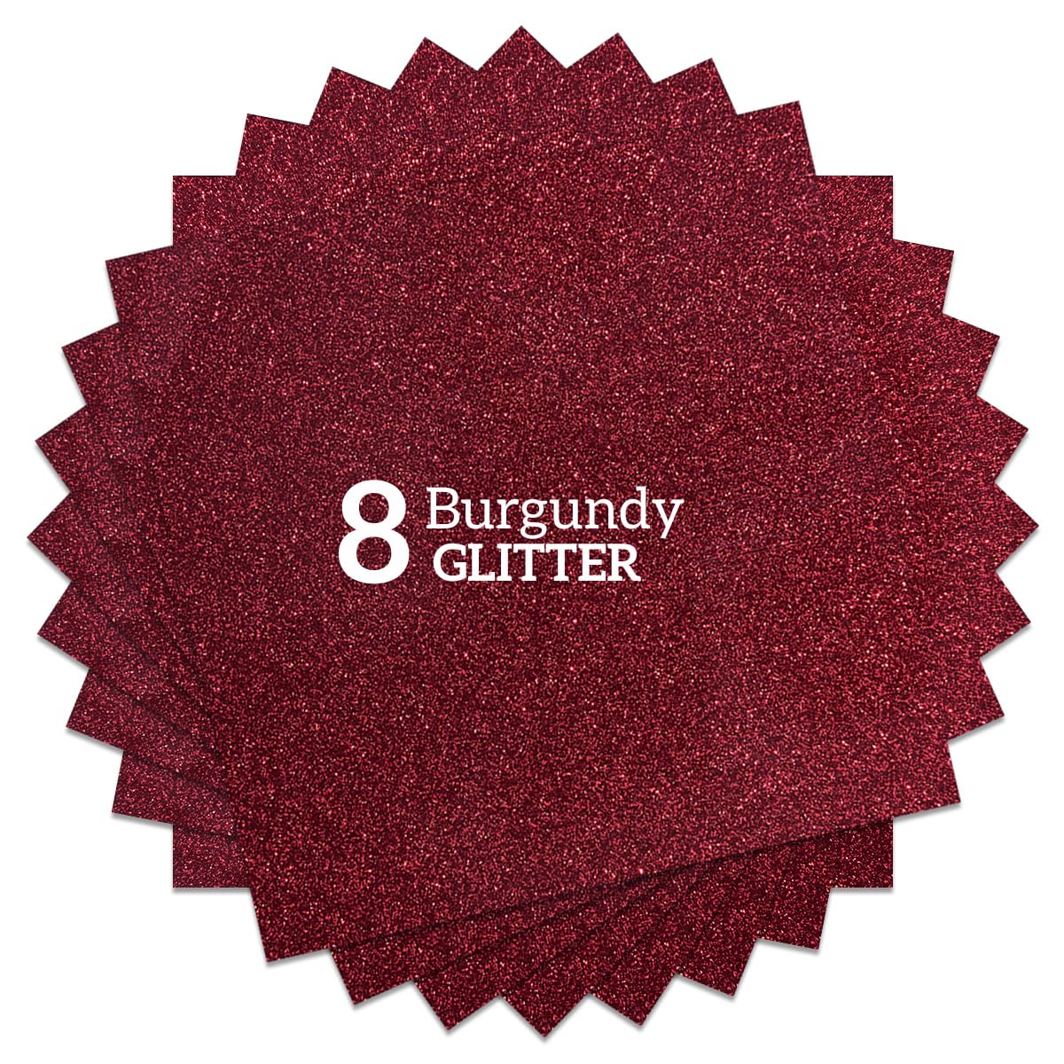 Wine Red Glitter HTV Heat Transfer Vinyl Bundle 8 sheets-12 x12 Iron on Vinyl for T Shirts Hats Clothing Compatible with Cricut Cameo Heat Press Machine