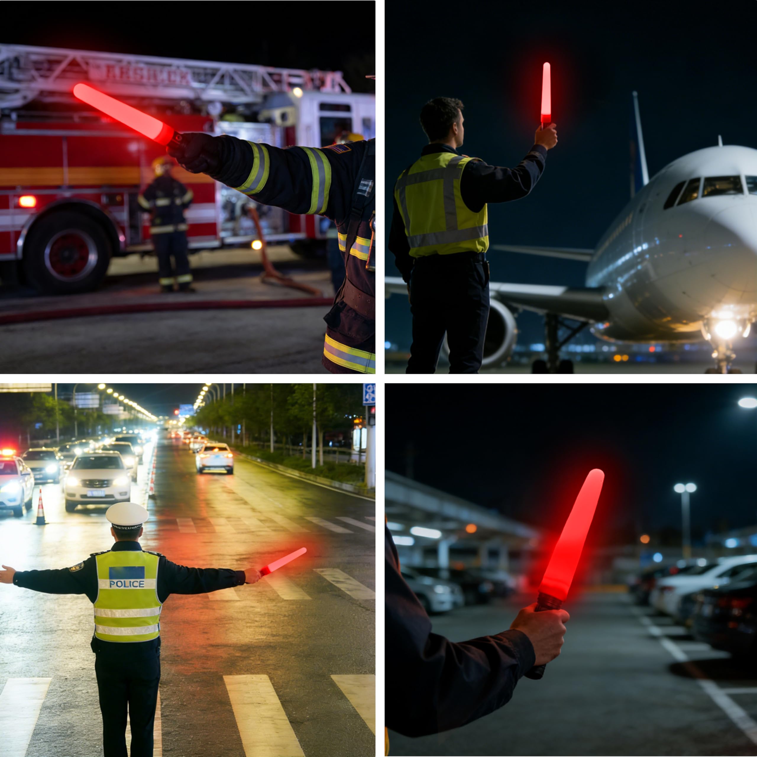 Brinyte BTW18 Traffic Wand for LED Flashlight,180mm/7.09inch Red