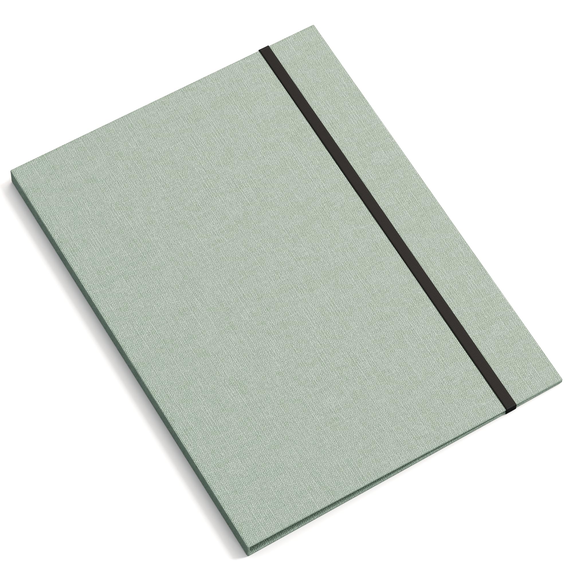 BIGSO PAULINA A4 Mappe – Aufbewahrungsbox mit Gummiband – Schreibtischablage für Dokumente, Akten & Unterlagen – Aktenmappe aus 100% recycelter Faserplatte und Papier – mintgrün