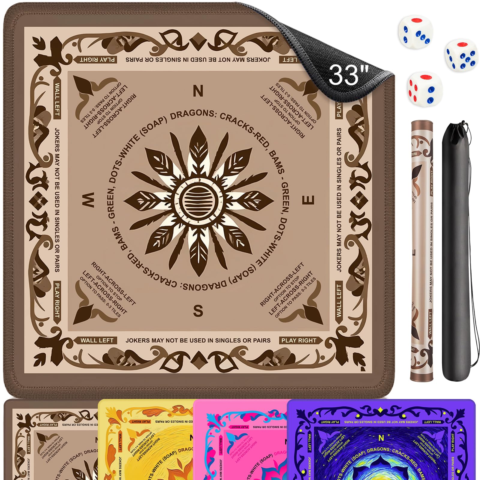 Tapis de Mahjong (Marron)