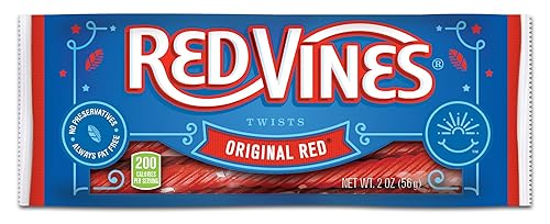 Red Vines Original Red Regaliz Twists Bolsa de 2oz (Paquete de 16)