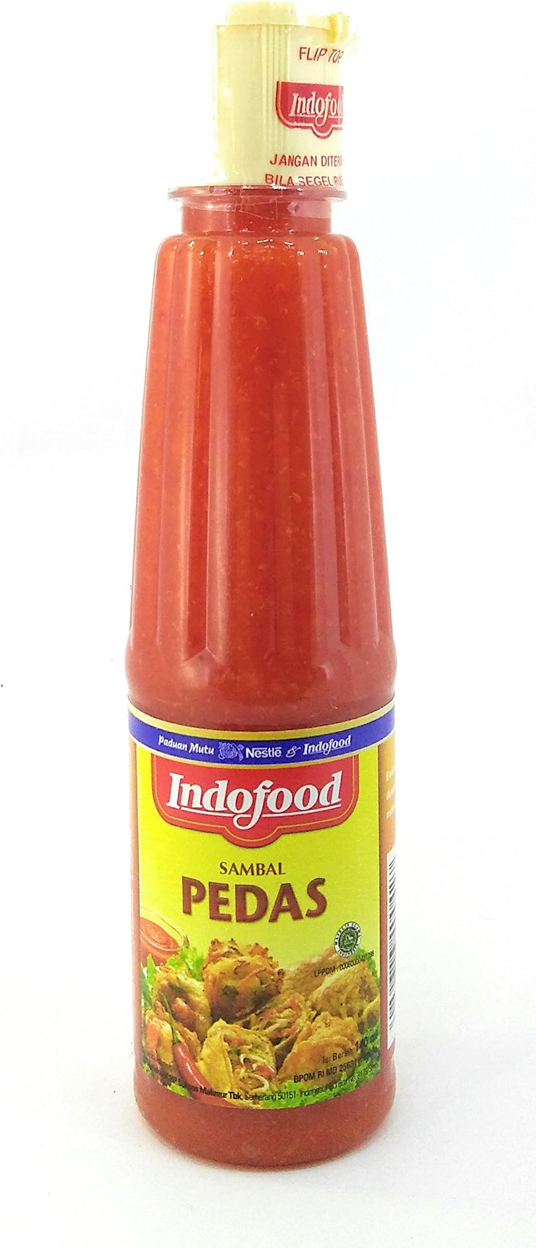 Indofood Sambal Pedas - Hot Sauce, 140 ml (Pack of 3)