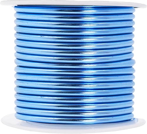 Vista 765 de Mandala Crafts Alambre de aluminio anodizado de calibre 8 para hacer joyas, alambre neutro flexible de color de 128 pies, flexible y flexible