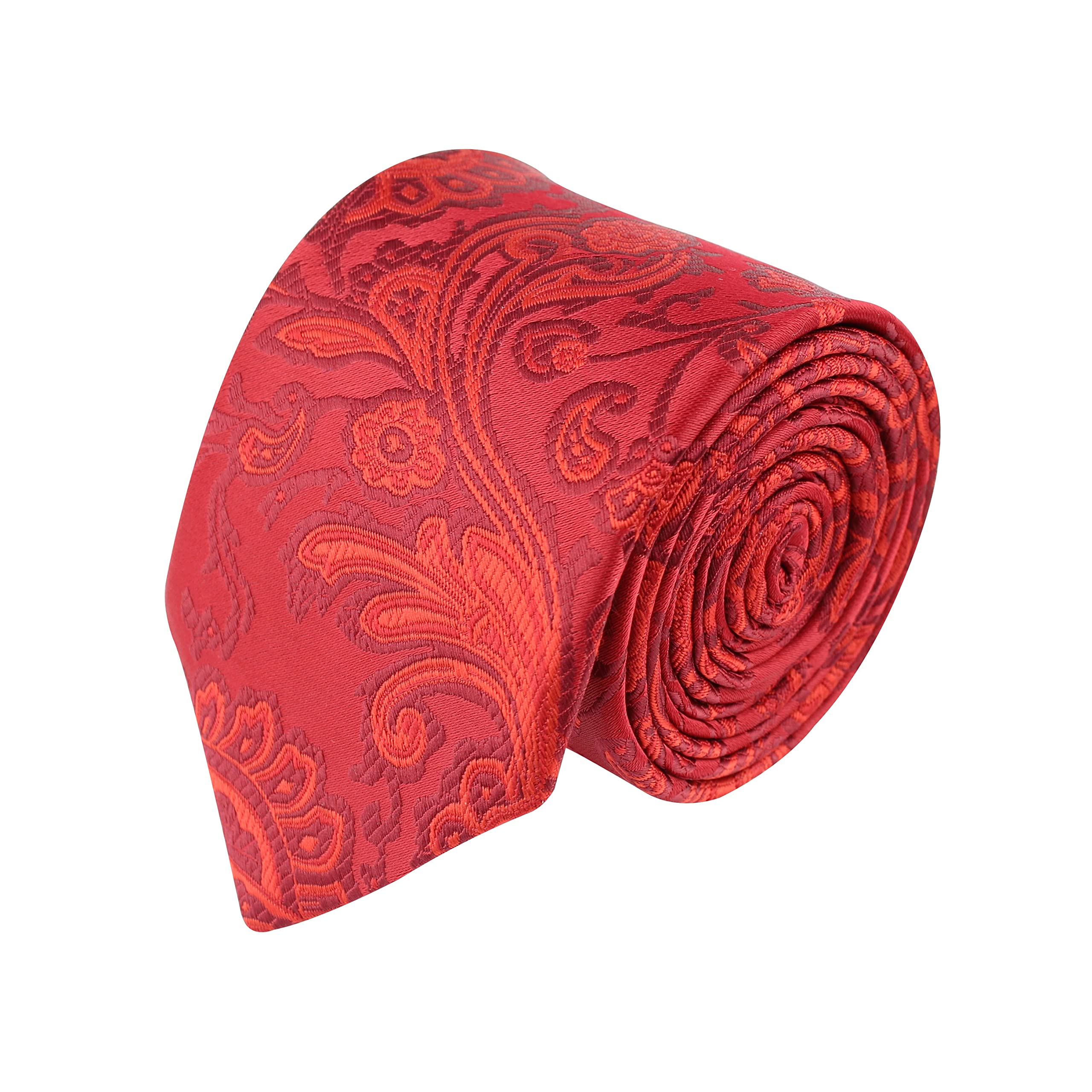 peluche Kovove Red Floral Neck Tie For Men-picture-29