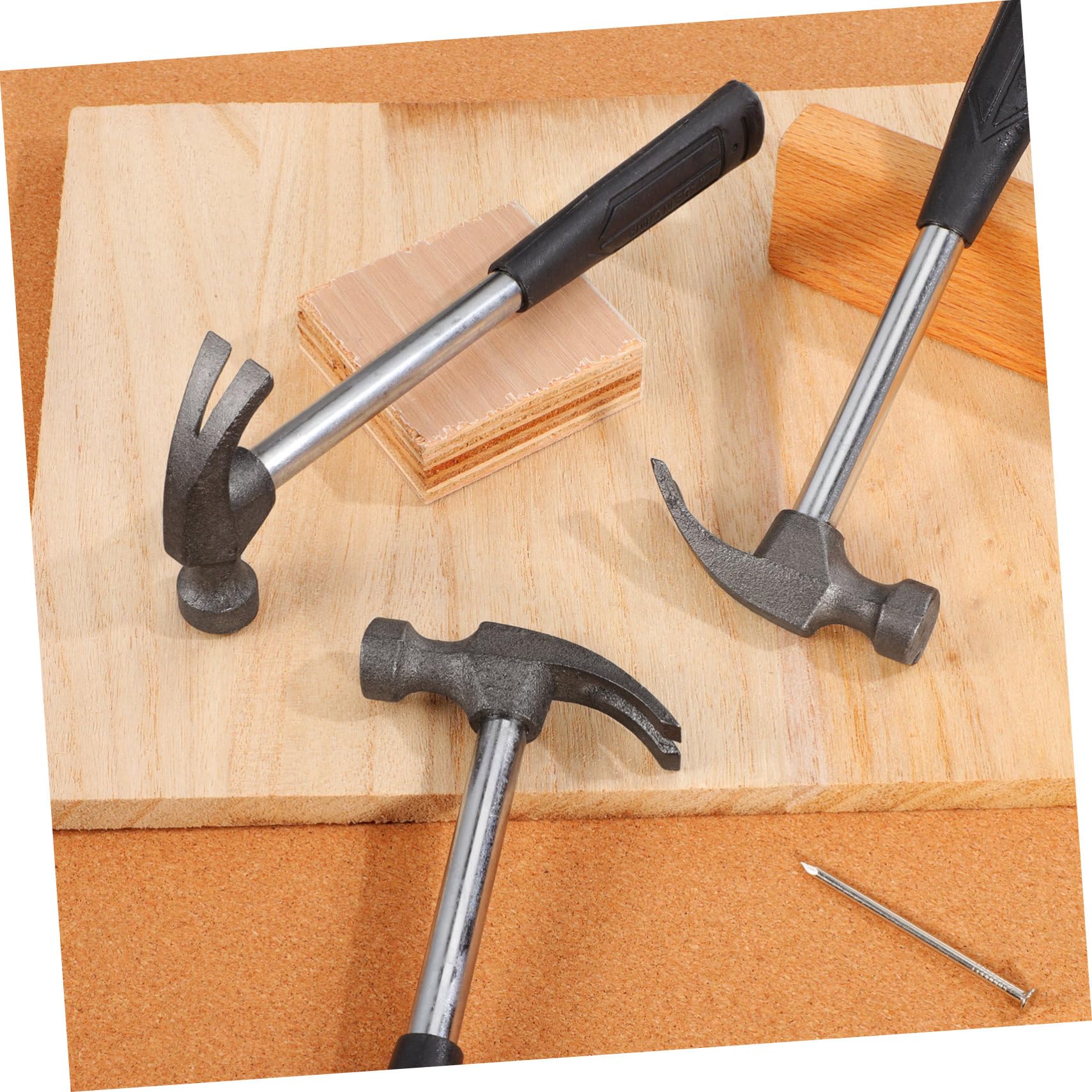 DOITOOL Martillo de Garra Mini, 5 Piezas, Mango sin Costuras, Acero y Hierro, Portátil para Mantenimiento del Hogar y Bricolaje