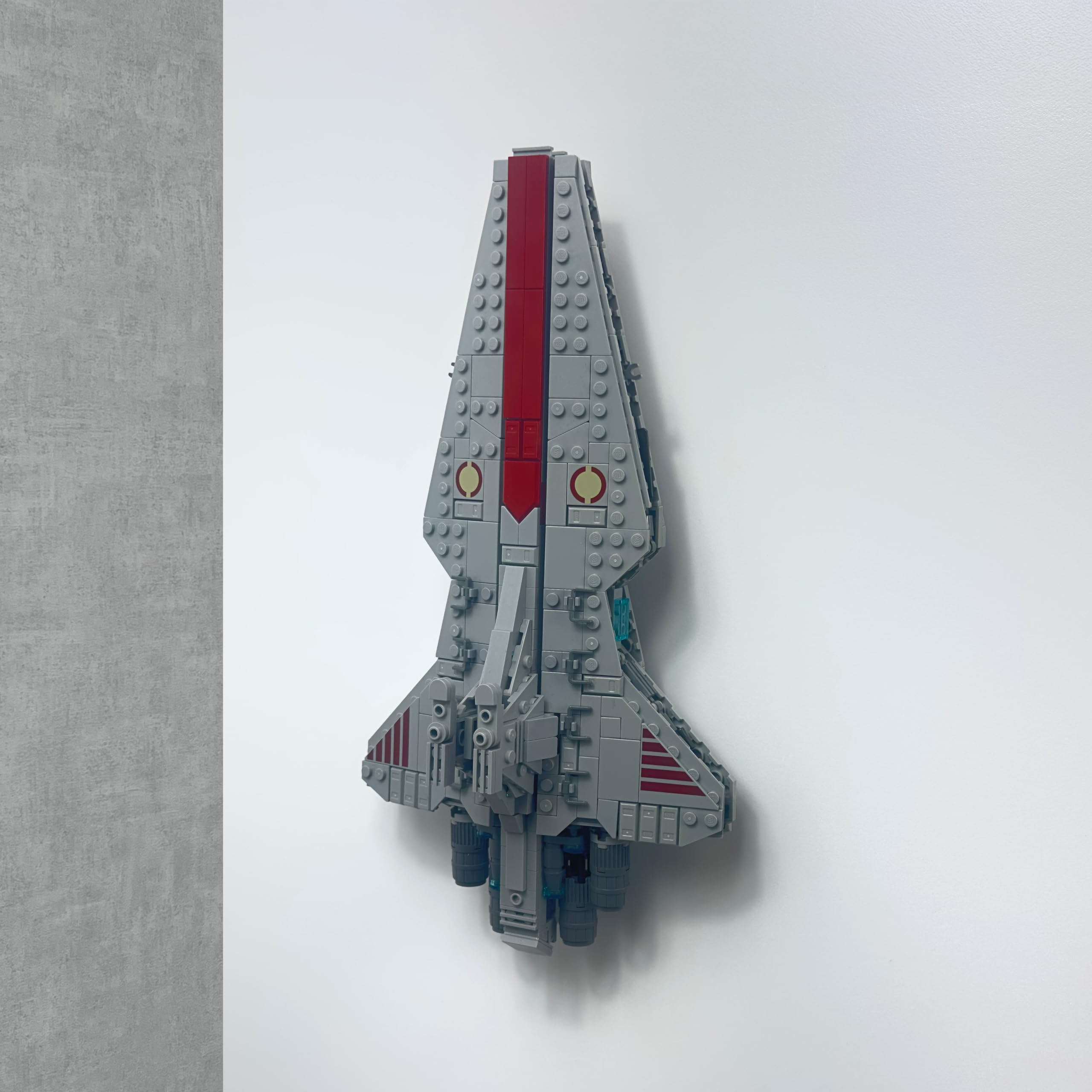 Wall Mount for Lego Venator-Class Republic Attack Cruiser 75441 | Secure Vertical Display Bracket | Space-Saving Starship Wall Display Stand