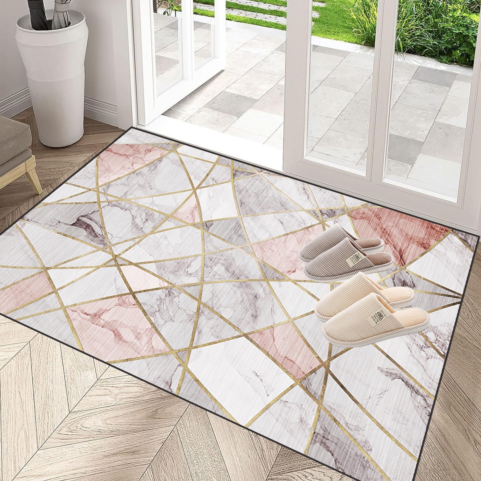 Amazon | キッチンマット 玄関マット 60 x 450 cm ロング滑り止め 付き