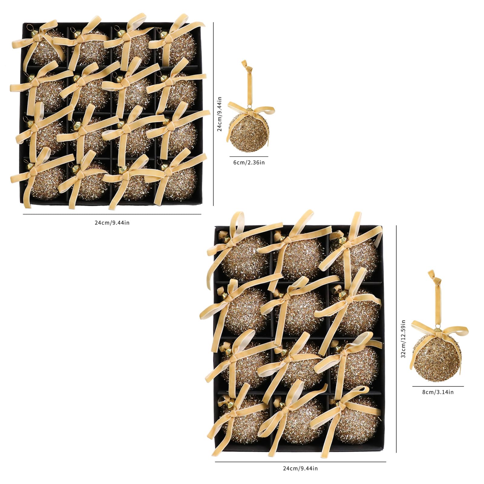 Bola de Navidad de espuma irrompible con diseño de lazos, fácil de colgar para el hogar, tiendas, pantallas, fácil de usar, adorno de fiesta
