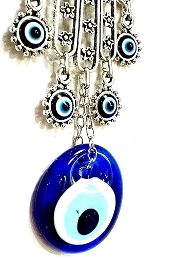 Miniatura 5 de Evil Eye – Hamsa – Virgen María, Mano de Fátima, Dije de Buena Suerte/Talismán/Adorno de muleto para protección, prosperidad, riqueza, bendición,