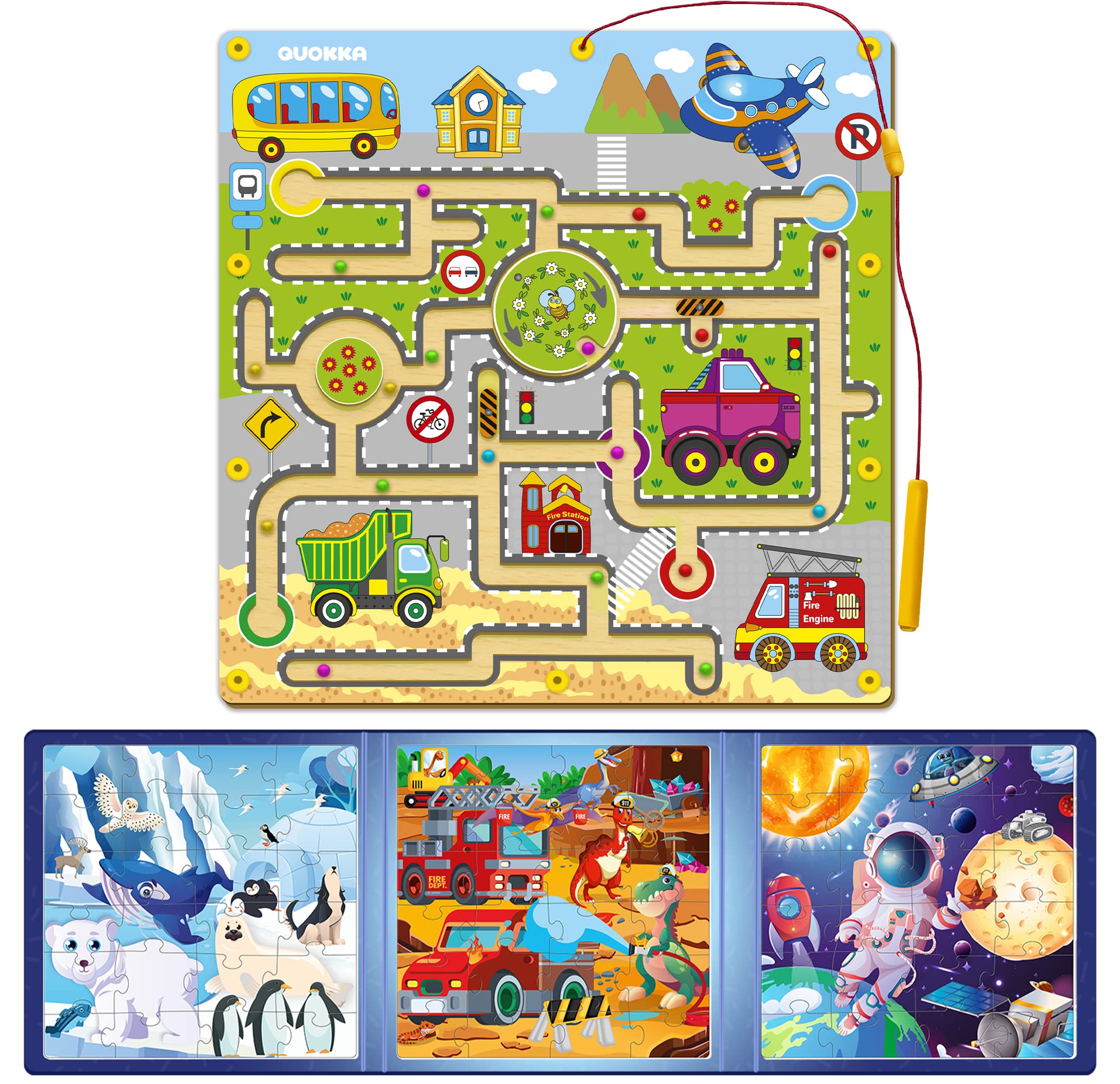 QUOKKA Multipack of Magnetic Games for Boys and Girls