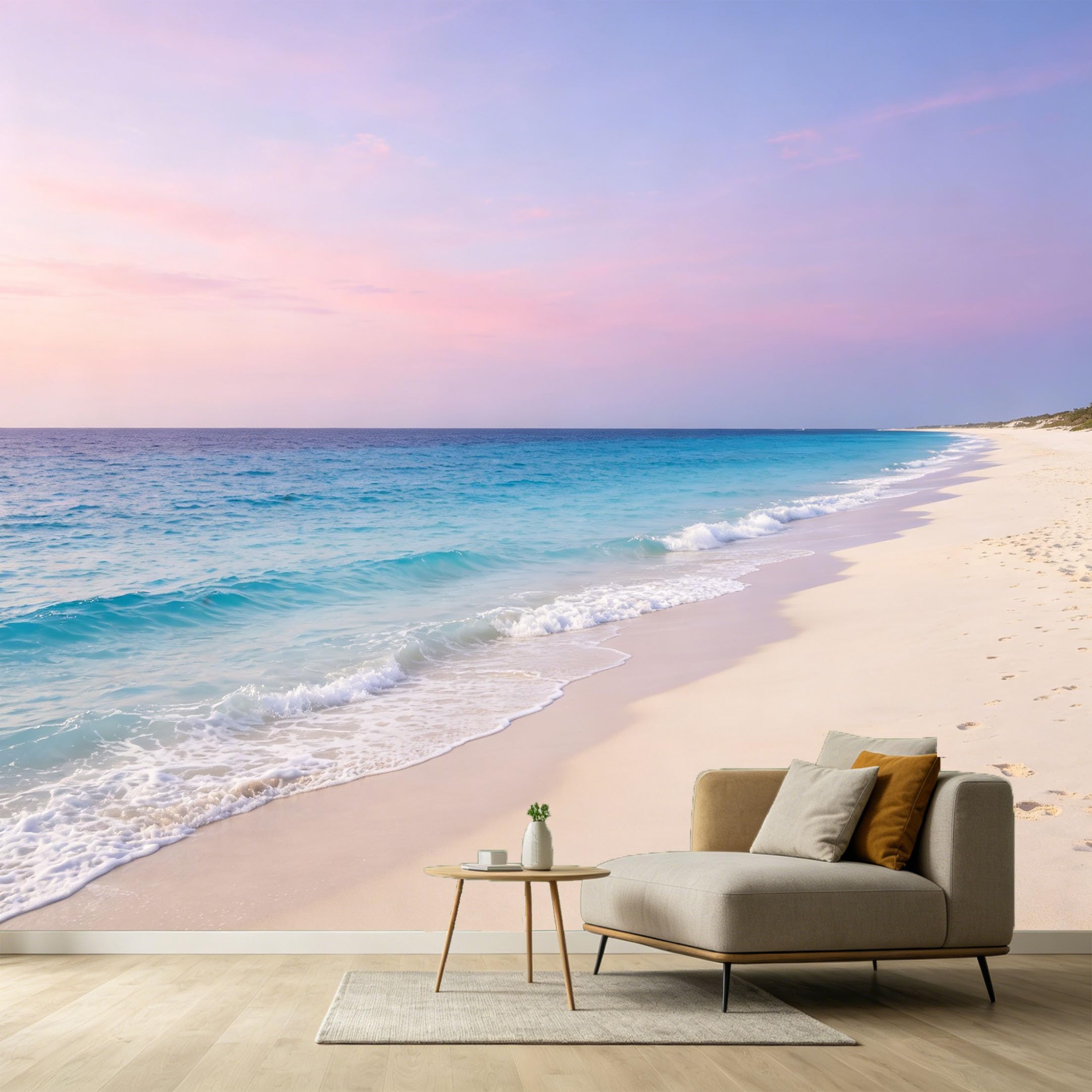 Custom Size Wall Murals Coastal Ocean Marine Tropical Beach Sunset Seascape SelfAdhesive Wall Fabric Removable Large Wallpaper for Photo Living Room