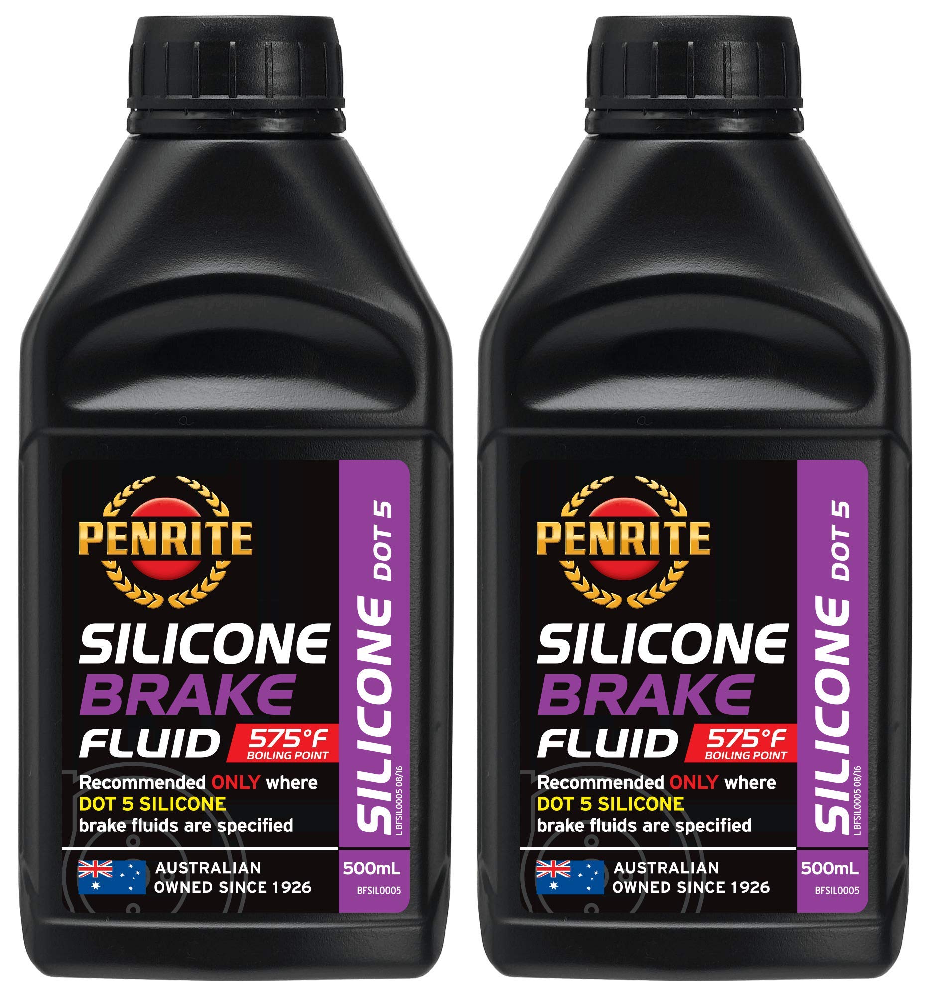 Penrite Aceite de silicona líquido de frenos DOT 5, punto de ebullición seco 302 grados, 1 litro