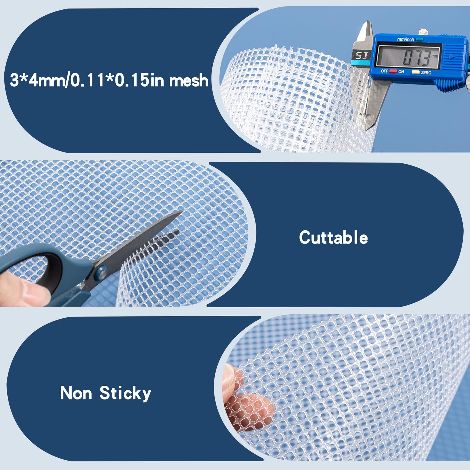 4 Stück Mosaiknetz für rückseitige Fliesen 40x100 cm Leicht zu schneiden Fiberglas Netzrückseite für Fliesenmontage DIY Handwerk für Wand- und Bodenbehandlung (nicht klebrig)