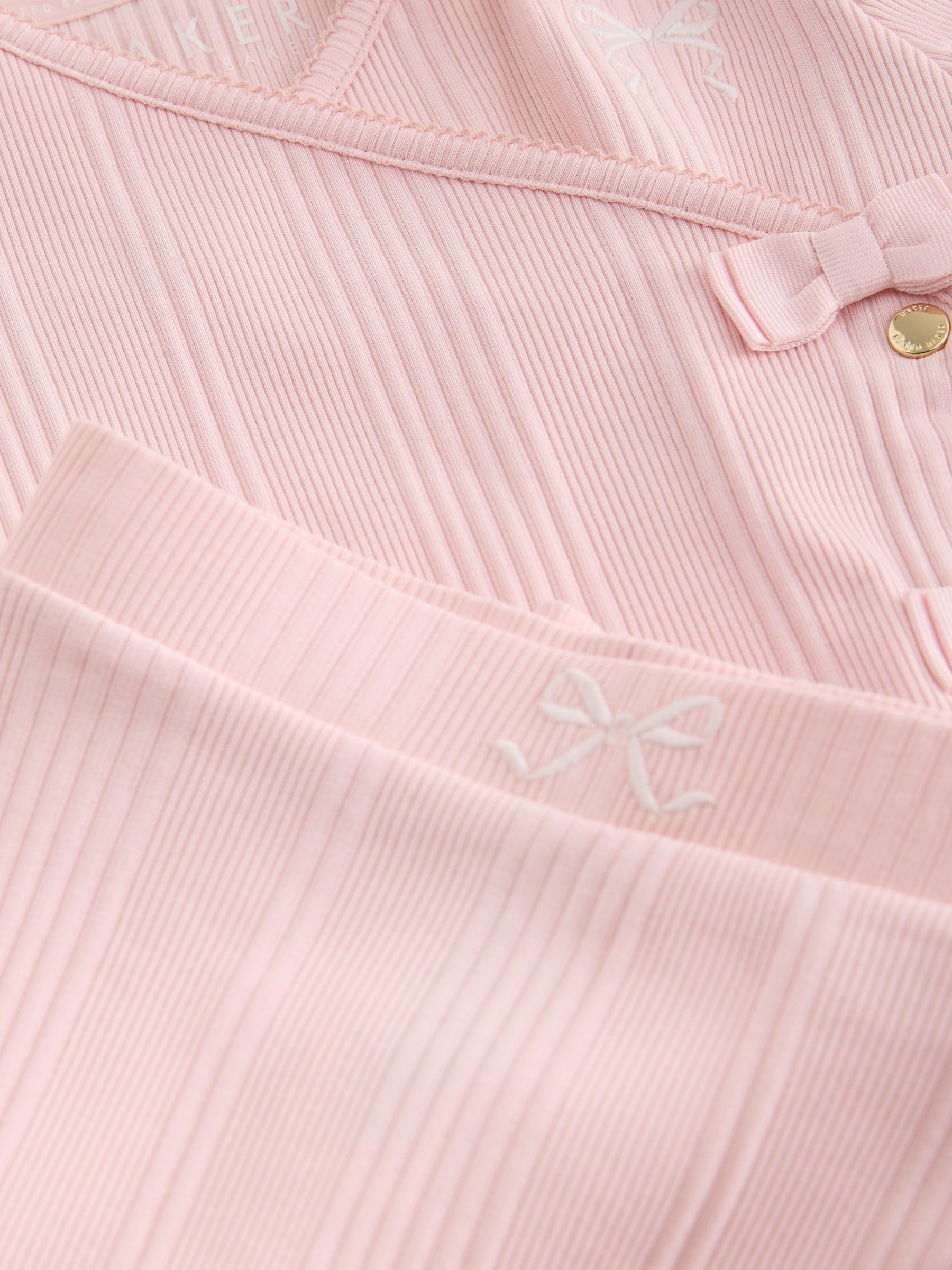 Starsze dziewczynki Kopertowy top z falbankami i legginsy ze stopkami w dwuczęściowym zestawie Baker by Ted Baker