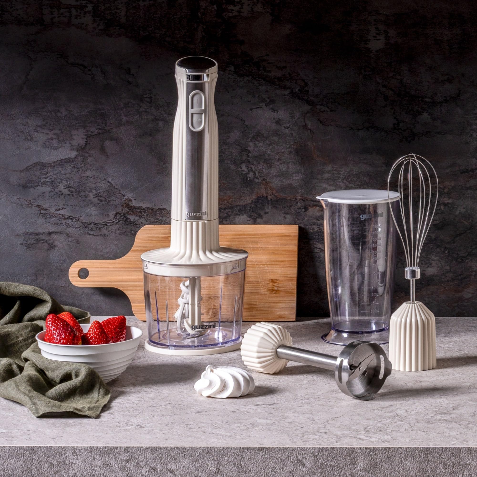 Guzzini Sous Chef frullatore immersione con accessorio, crema