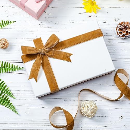 Miniatura 244 de Chuangdi 3/8 pulgadas, 60 yardas, cinta de terciopelo azul verde azulado de Navidad, cintas anchas de terciopelo vintage para adornos de árbol