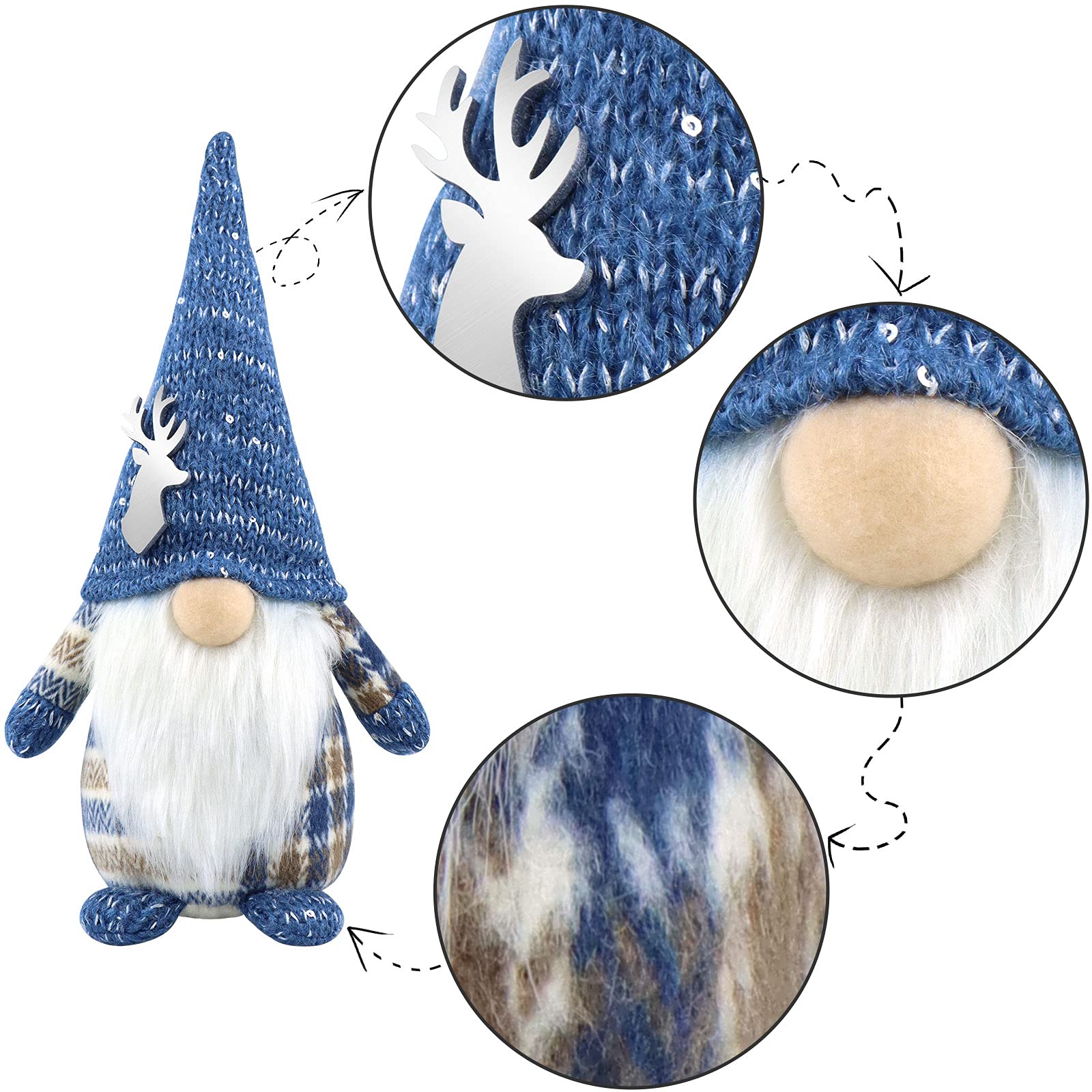 Peluche Gnome De Noël, Avec Lumières, Gnome De Noël Suédois