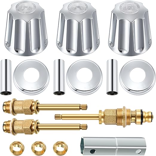Enhon Bathtub and Shower 3 Handle Valve Remodeling Kit Compatible with ...