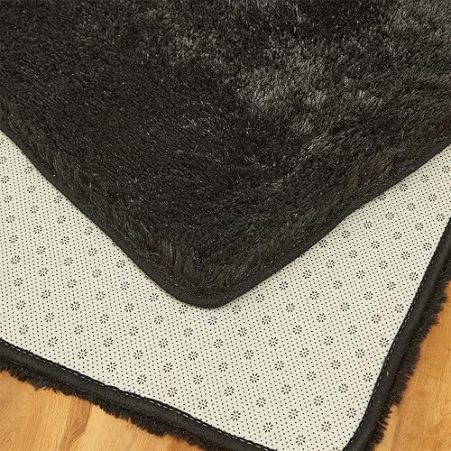 Miniatura 6 de AMTOVO Alfombras de área para sala de estar, 9 x 12 pulgadas, teñido anudado, color azul oscuro, alfombra grande y esponjosa, alfombra para