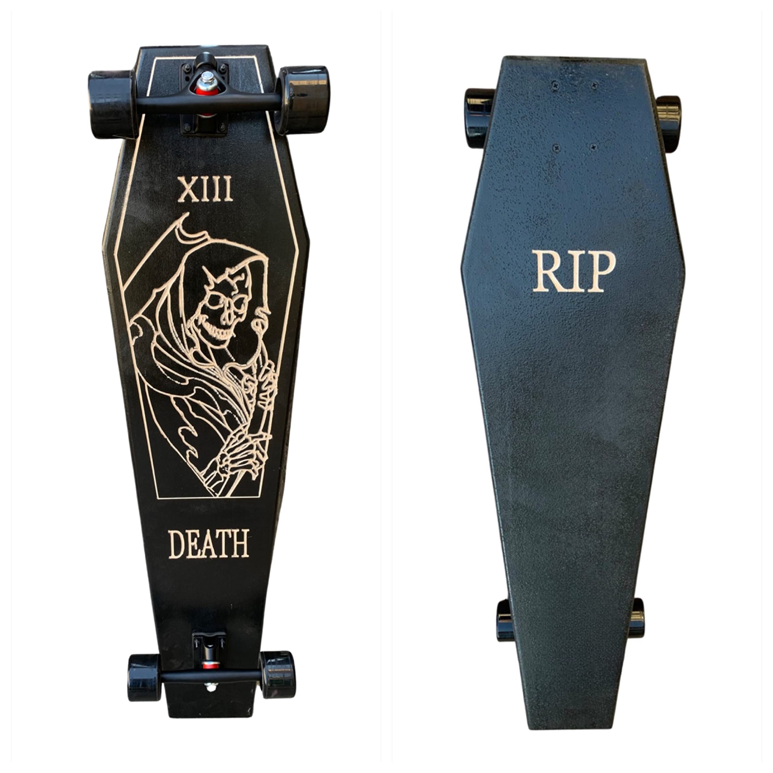 Amazon.com: Coffin Death Tarot Black Skateboard | Longboard