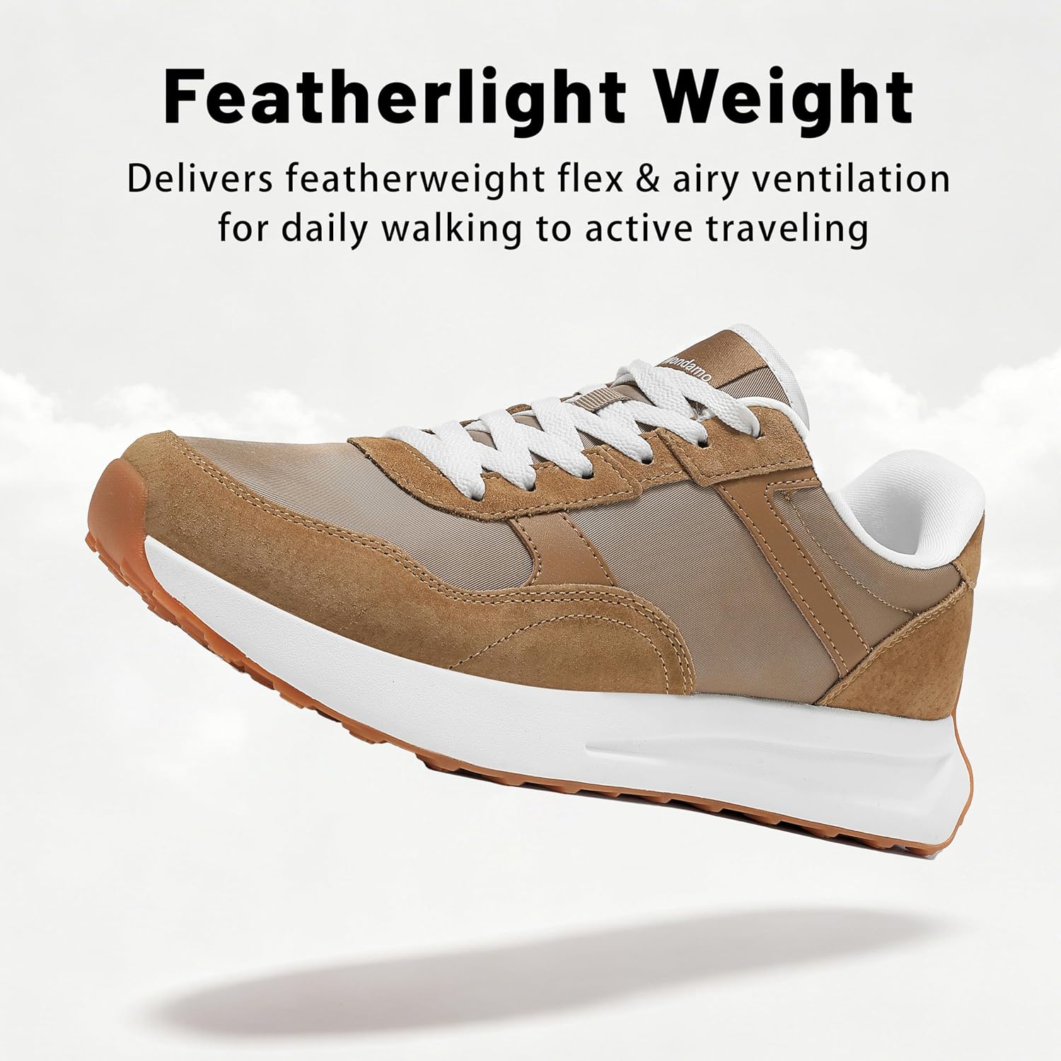 Wondamo Men's Walking Shoes Lightweight Breathable Casual Sneakers Non Slip Comfortable Cushioned Fashion Sneakers for Workout Business Commuting Travel
