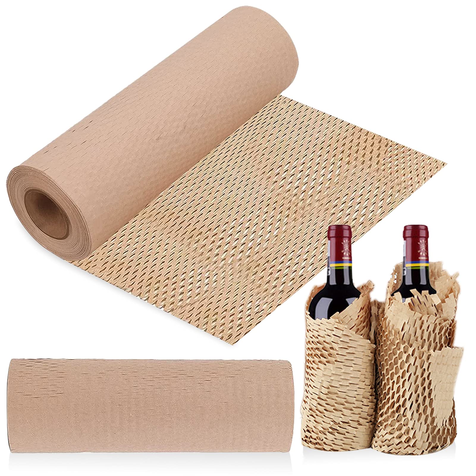 Wabenpapier Rolle 38cm X 32m - Biologisch Abbaubar Für Umzug & Verpackung