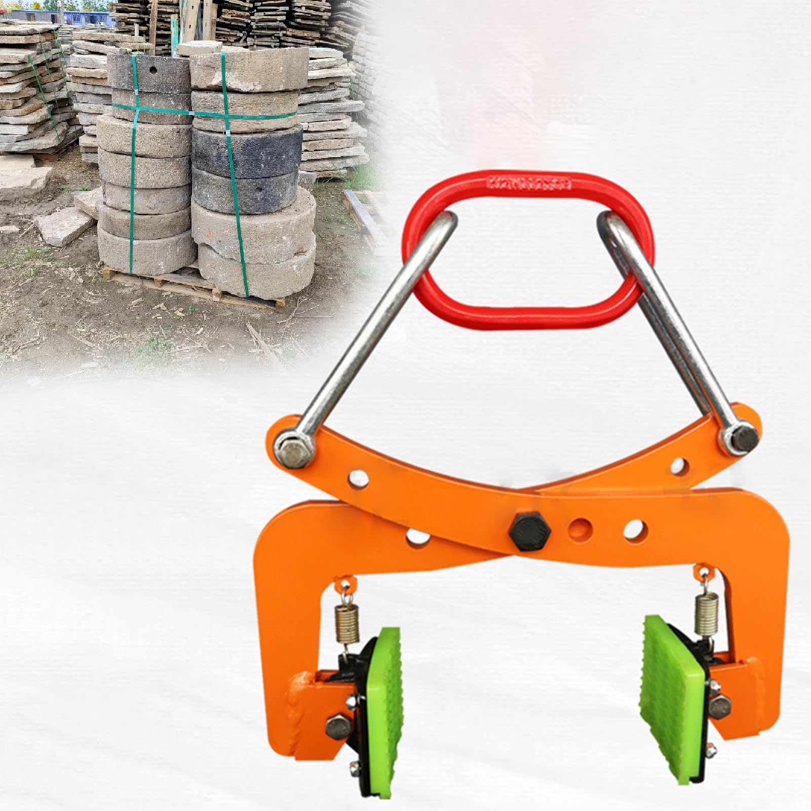 QUSYZD Lifting Clamp Roadside Special Plate Clamps for Transporting Granite Slab, Durable Alloy Steel Lifting Fixture Clamp, Vertical Plate Stone Clamp,One Color-M