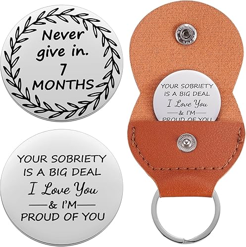 Moneda de sobriedad de 1 a 30 años Ficha de recuperación de 1 a 11 meses Aniversario sobrio AA Medallón de Recuperación Chip de 12 Pasos Regalos NA