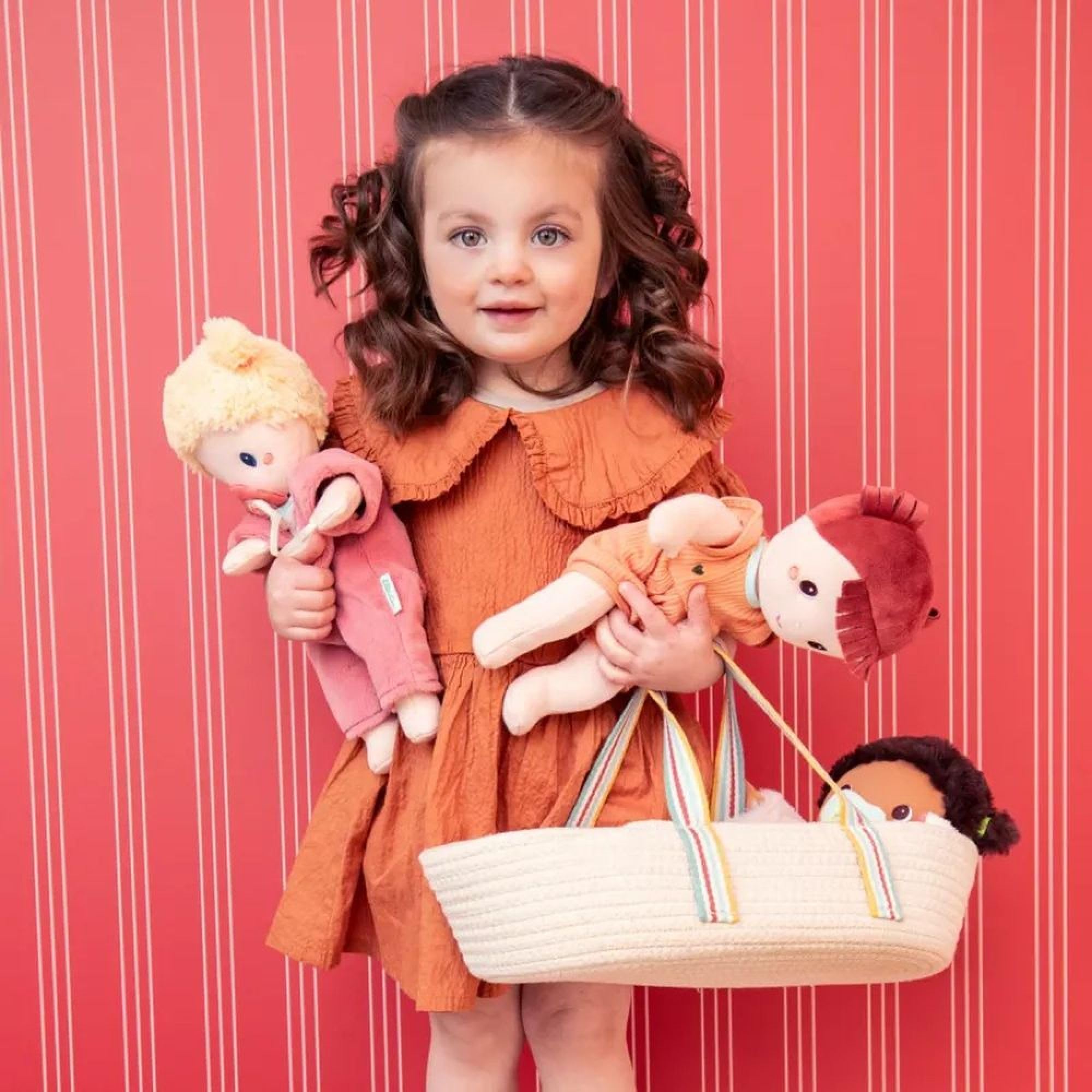 LILLIPUTIENS, Ninon, Poppon in Tessuto Lestato 30 cm con Biberon Magnetico