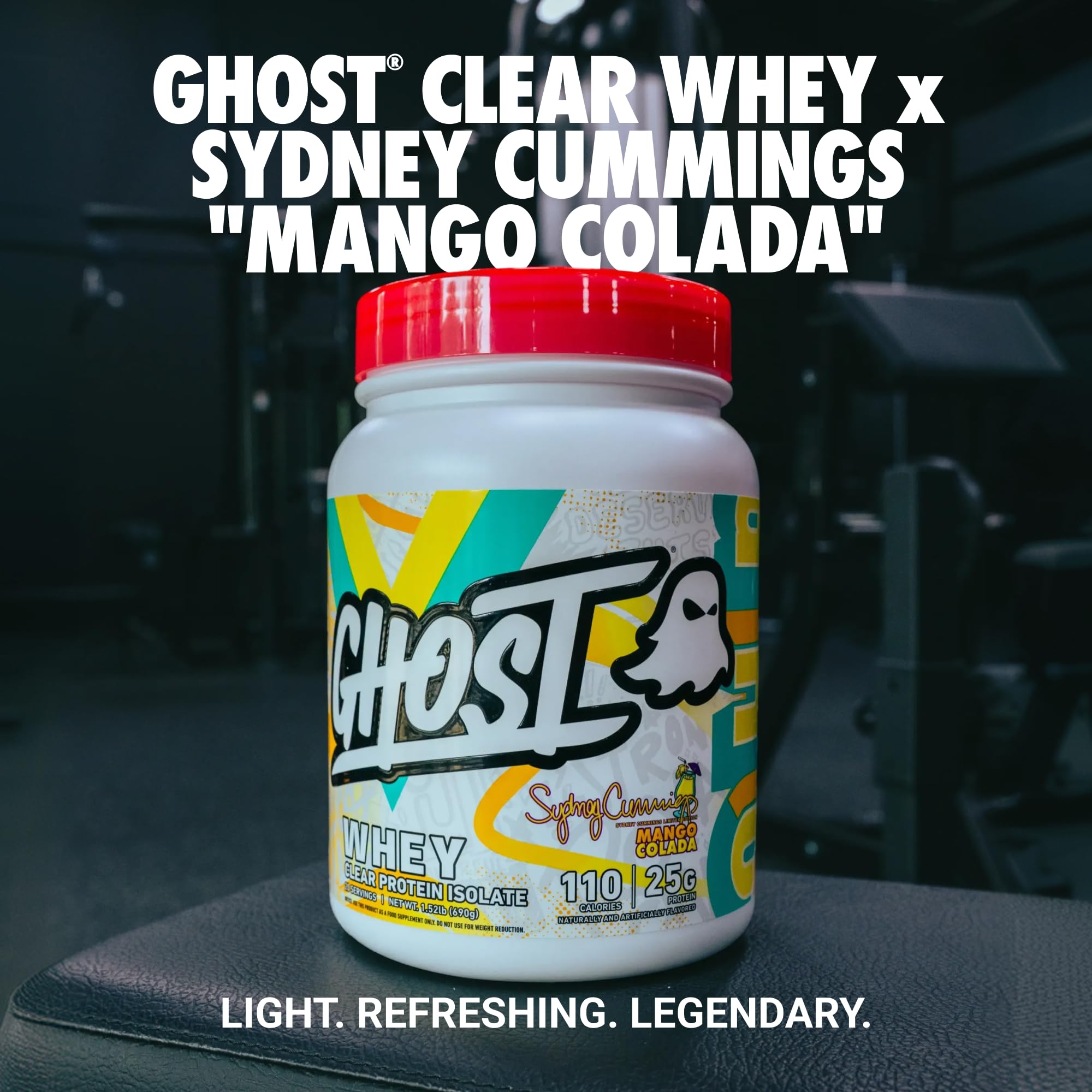 GHOST Clear Whey Isolate Protein Powder 25G, Sydney Cummings Mango Colada — Amazon image 2
