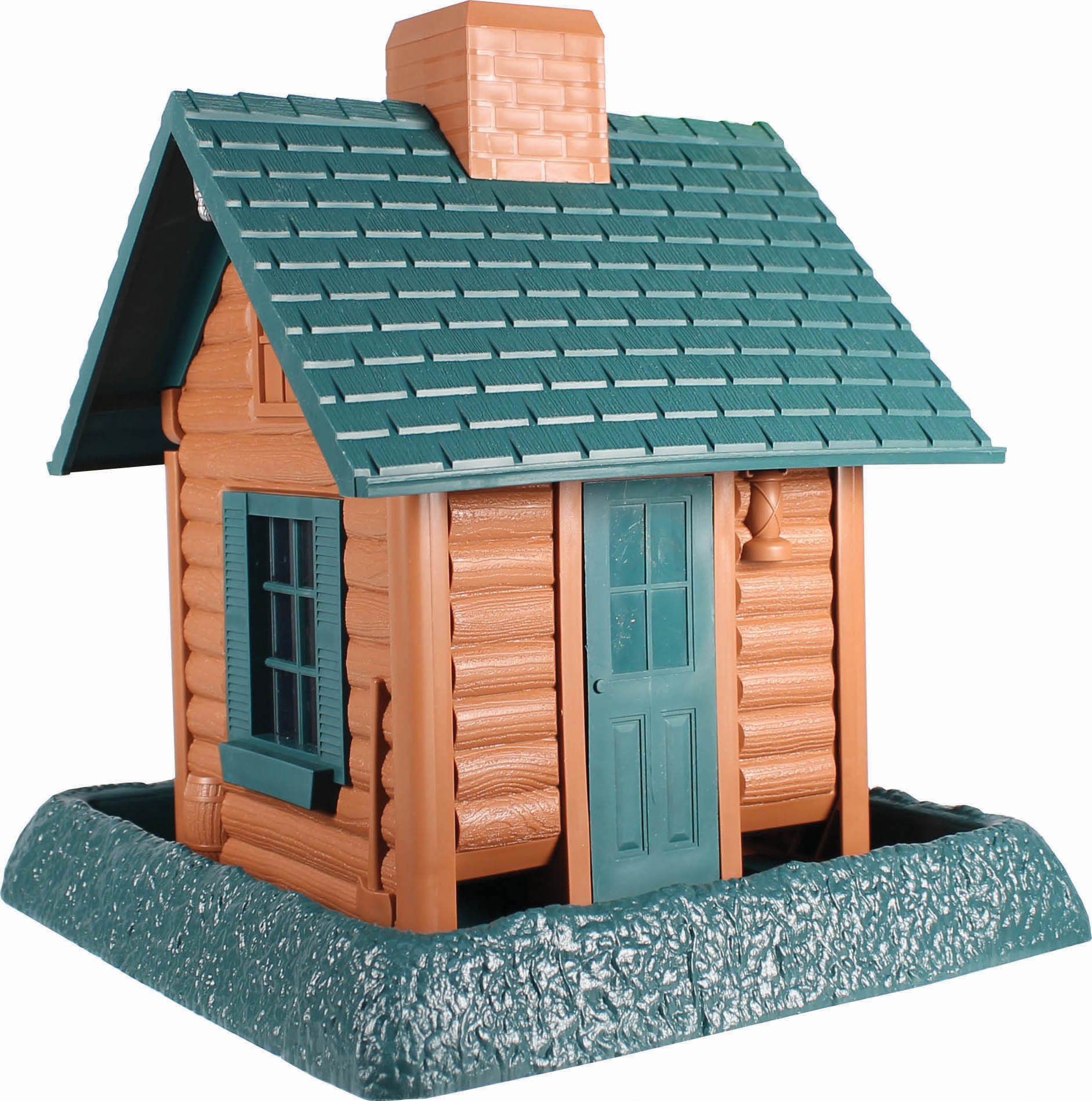 North States9083 8 Lb Capacity Log Cabin Village Collection Bird Feeder