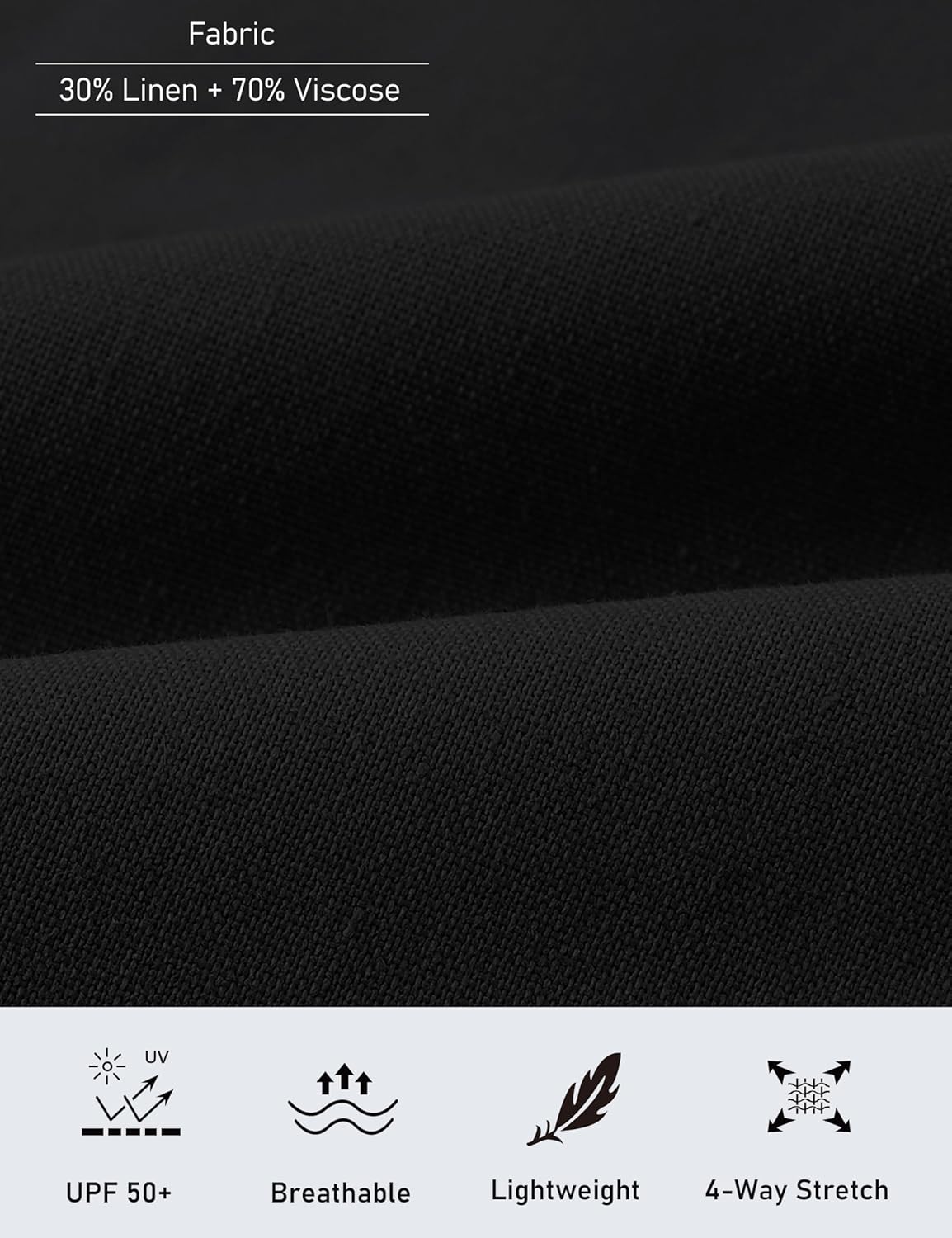 MoFiz Mens Button Down Shirts Long Sleeve Casual Linen Shirts with Pockets Beach Vacation Spring Shrits - Image 5