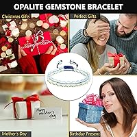 Vista 236 de Adjustable Crystal Bracelet – Gemstone Bead Bracelet with Adjustable Macrame String – Chic Gemstone Bracelet for Men and Women – 8mm Round Healing