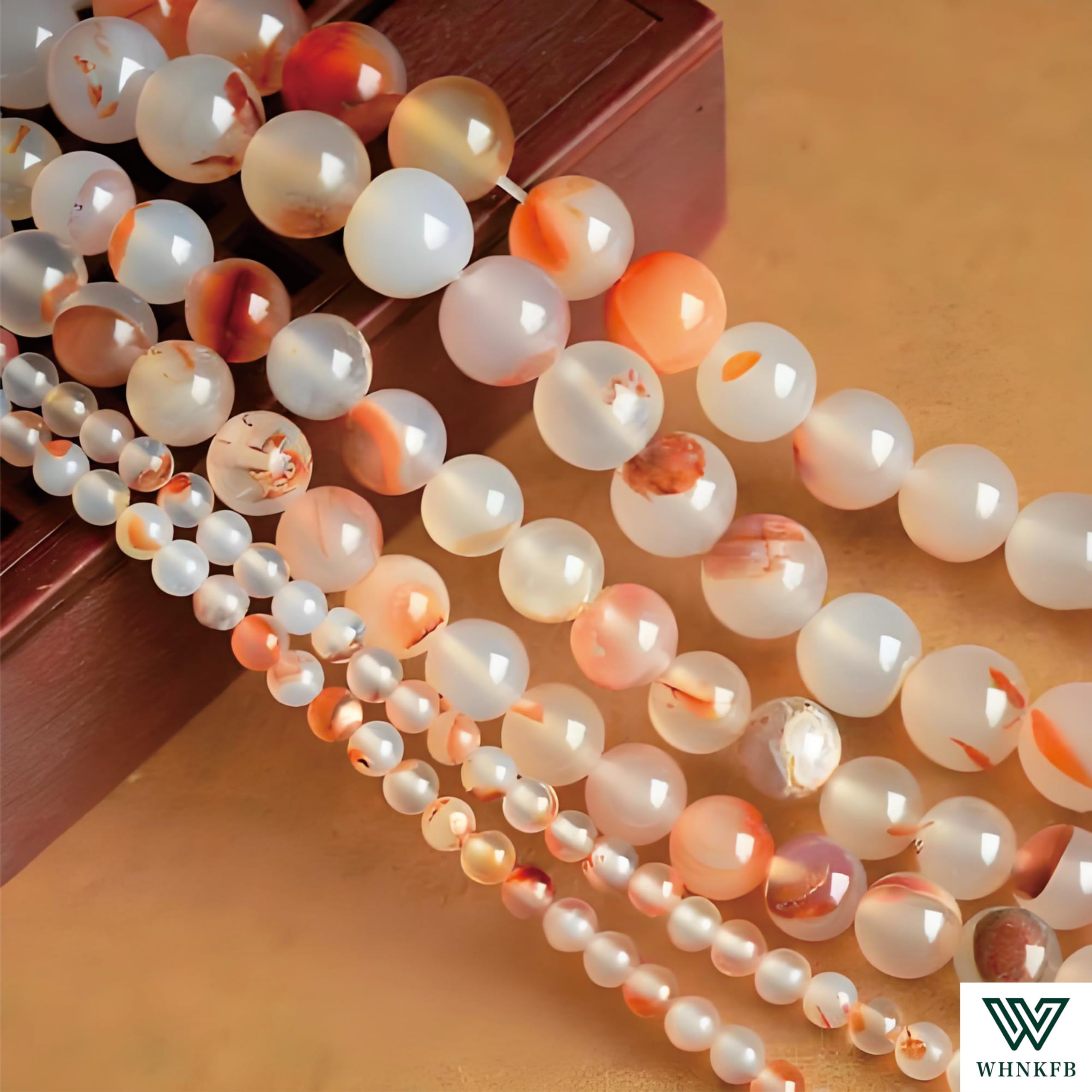 50 cuentas de ágata roja natural sin teñir de 10 mm, piedras preciosas sueltas de flor volcánica para hacer joyas, manualidades, cuentas artísticas de cristal a granel con cordón elástico