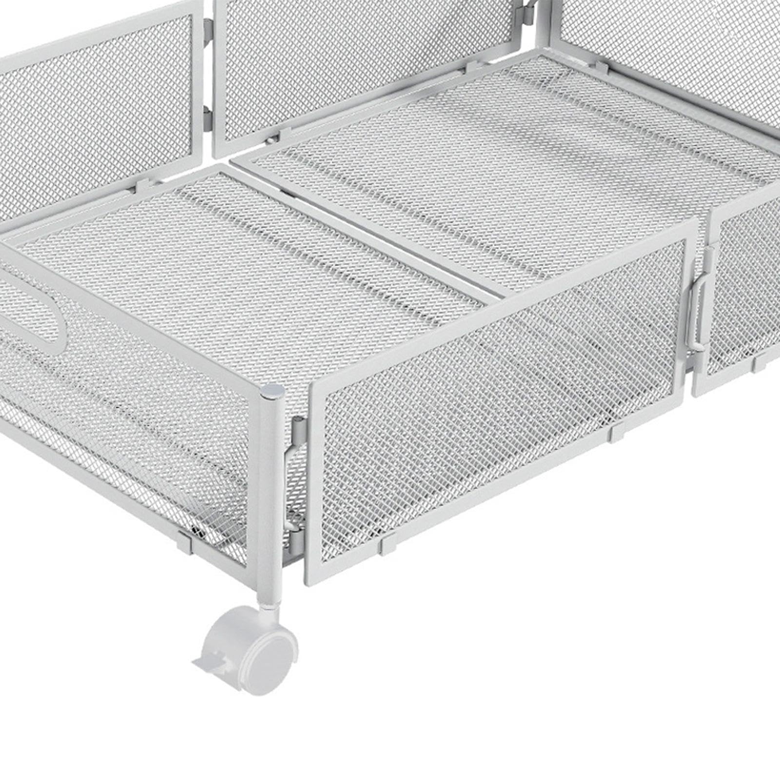 Colcolo Zapatero de Almacenamiento Debajo de la Cama con Ruedas Cesta de Almacenamiento Multiusos Que Ahorra Espacio Contenedor de Almacenamiento Debajo de la, Blanco
