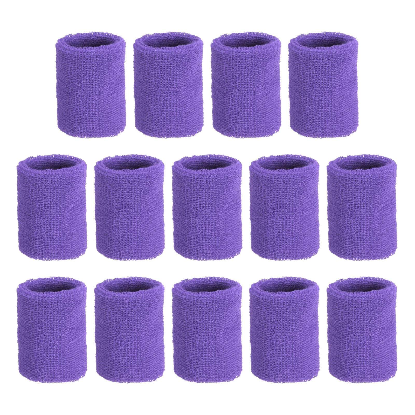 sourcing map Wrist Sweatbands Sports Wrist Bands Sweat for Men & Women Athletic Absorbent for Basketball Football Tennis Soccer Running Working Out Light Purple, Pack of 14