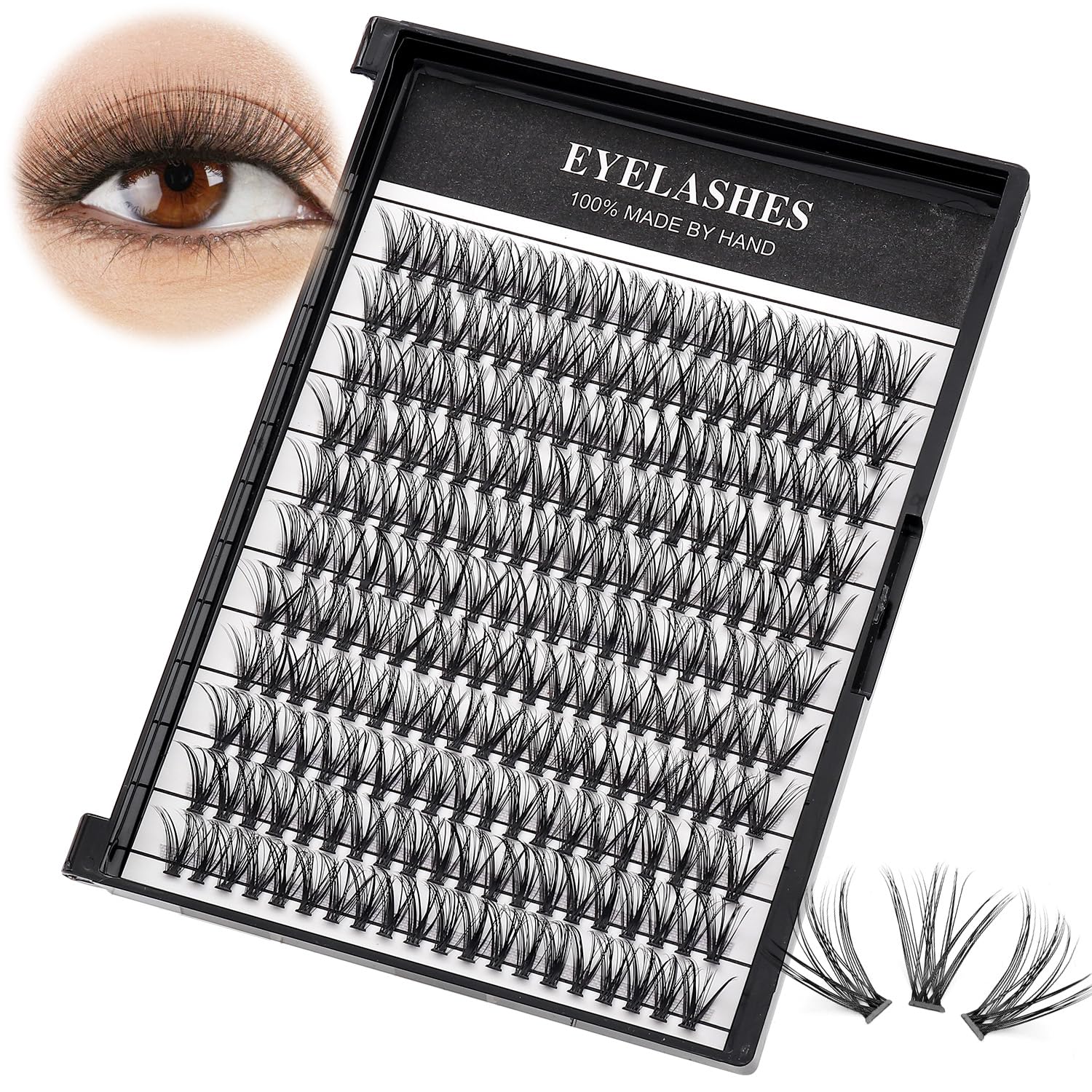 →VAYATOR Large Tray 220 Cluster/Box Eyelashes 0.07 Thickness Eyelashes Individual Eyelash False Eyelashes Extension Eyelash 10D/20D/40D/50D Eyelash (