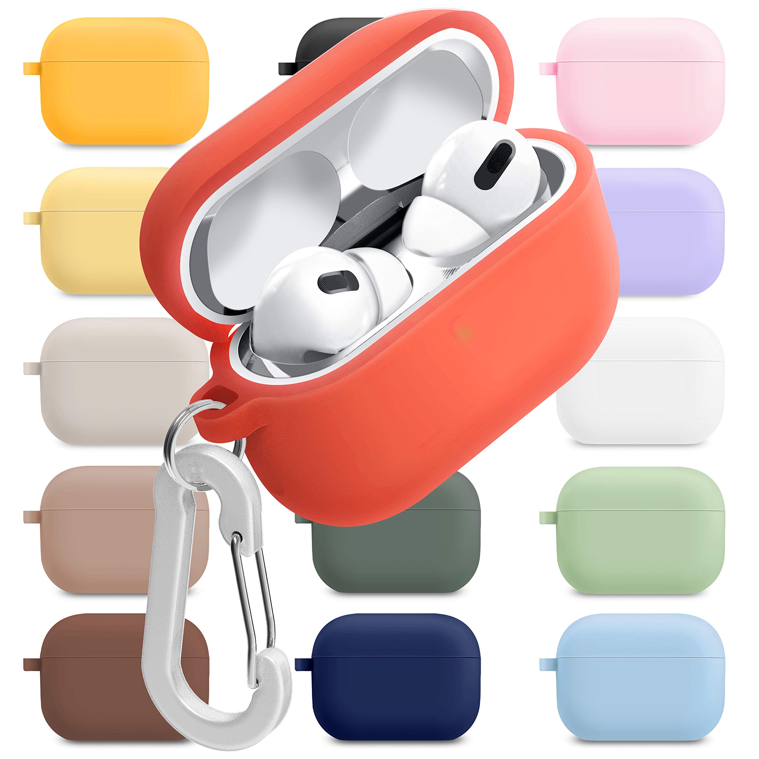 [3 in 1] AirPods Pro 3 Silicone Case + Anti-Lost Carabiner + Dust Guard Metal Film, Protective Cover with Keychain for Apple AirPods Pro3 (2025) — view 16