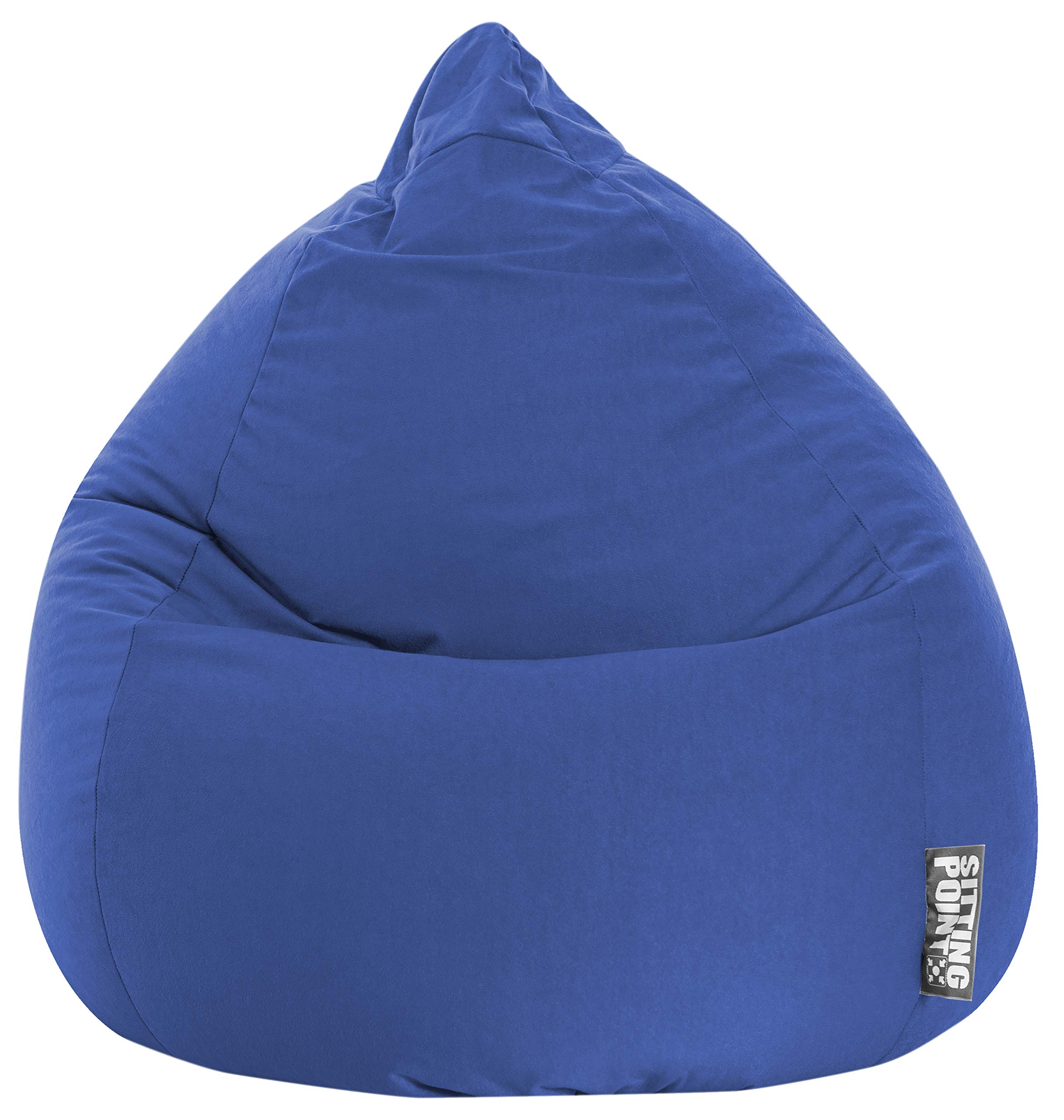 Gouchee Home Easy Collection Contemporary Polyester Upholstered Oversized Bean Bag Chair Royal Blue X-Large
