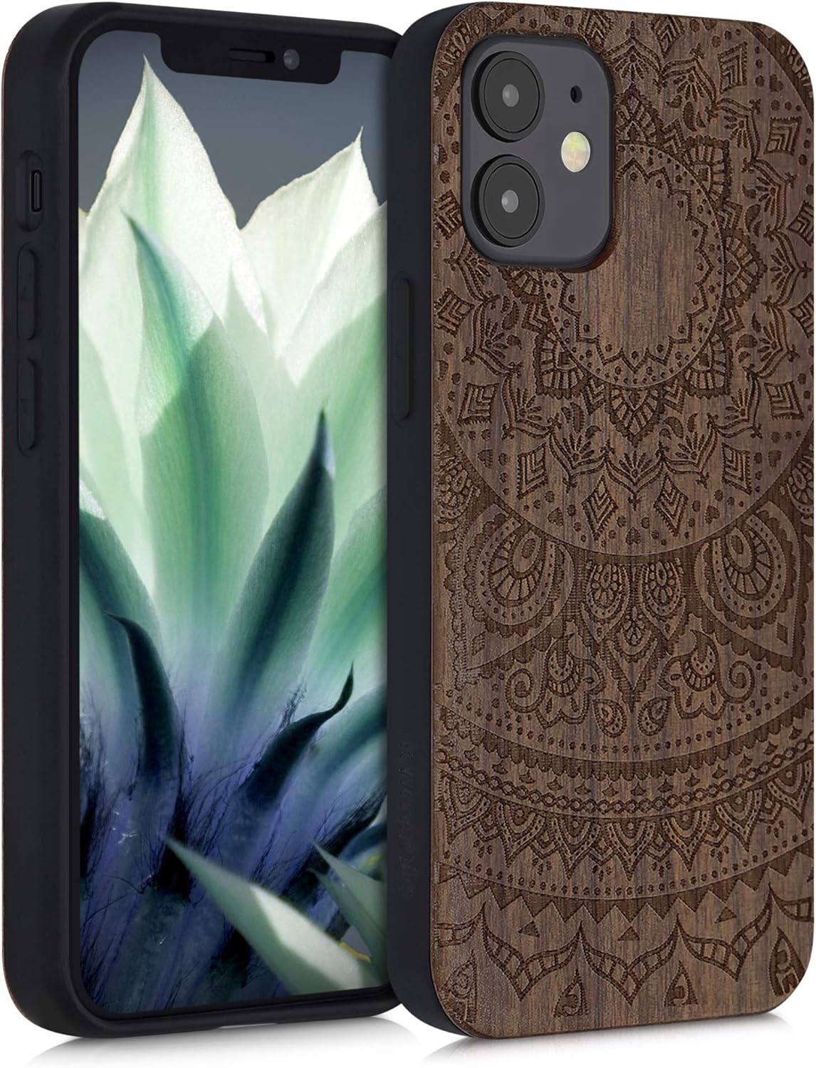 Amazon Kwmobile 対応 Apple Iphone 12 Mini 木製ケース 木製 携帯ケース Tpuバンパー ナチュラル ウッド スタイル デザイン Kwmobile ケース カバー