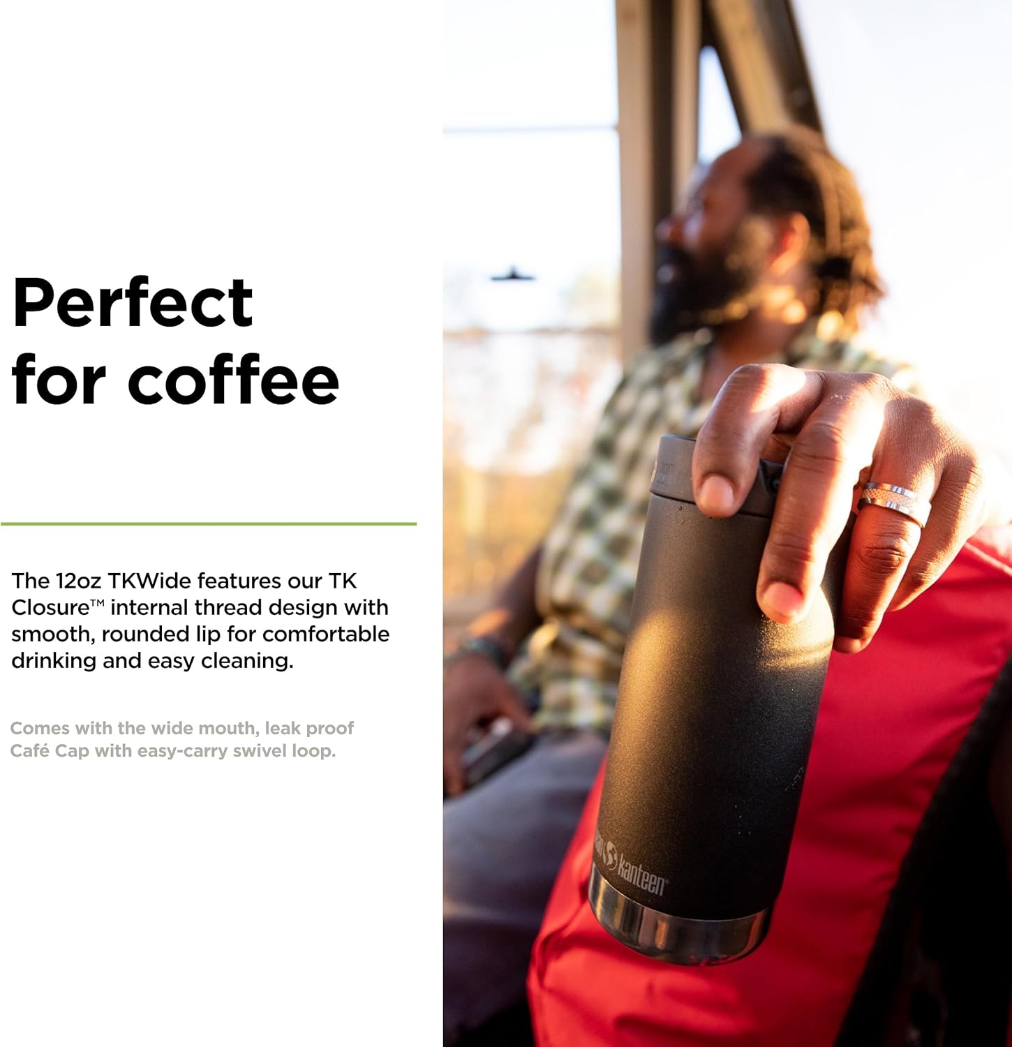 Klean Kanteen TK Wide 12 Oz Black