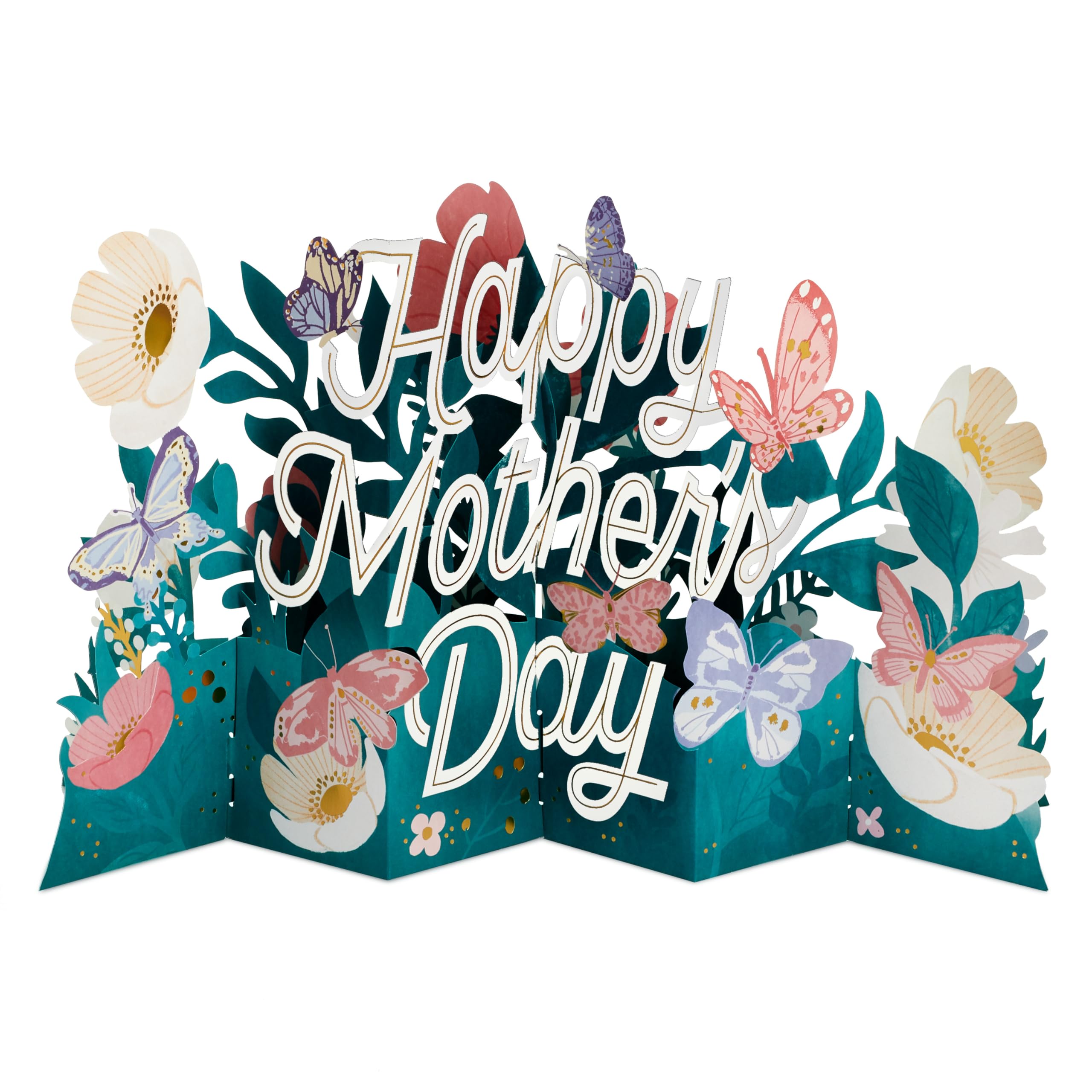 Hallmark Mother's Day Card, 3D Pop Up Jumbo Floral Banner, Green, Model 25594000