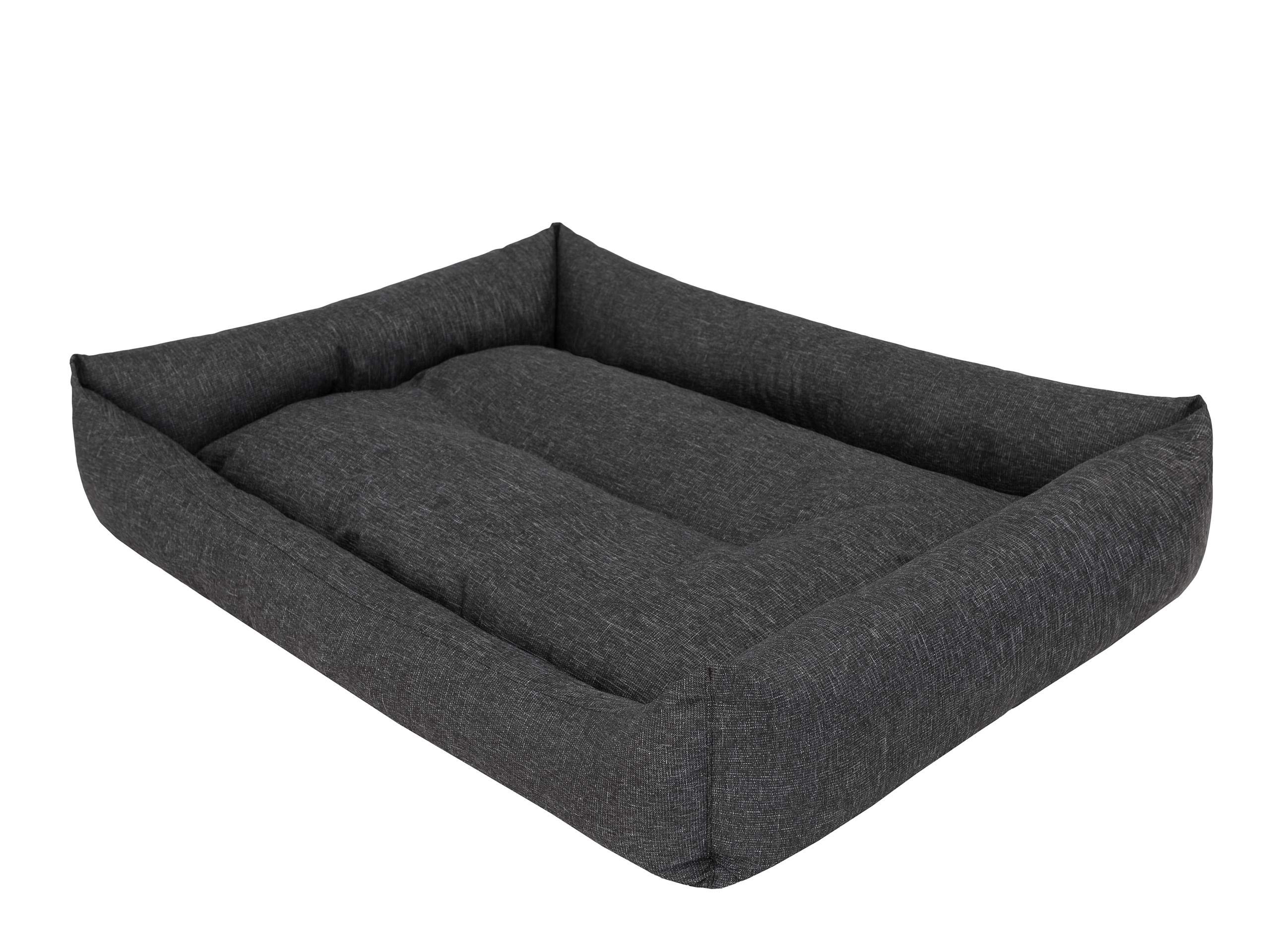 Hondenbed, hondensofa, ligbed, hondenkussen, bank, hondenmand, bed, hondenbed, zacht huisdierbed, hondenligstoel, kussen XXL - 105 x 75 cm, zwart