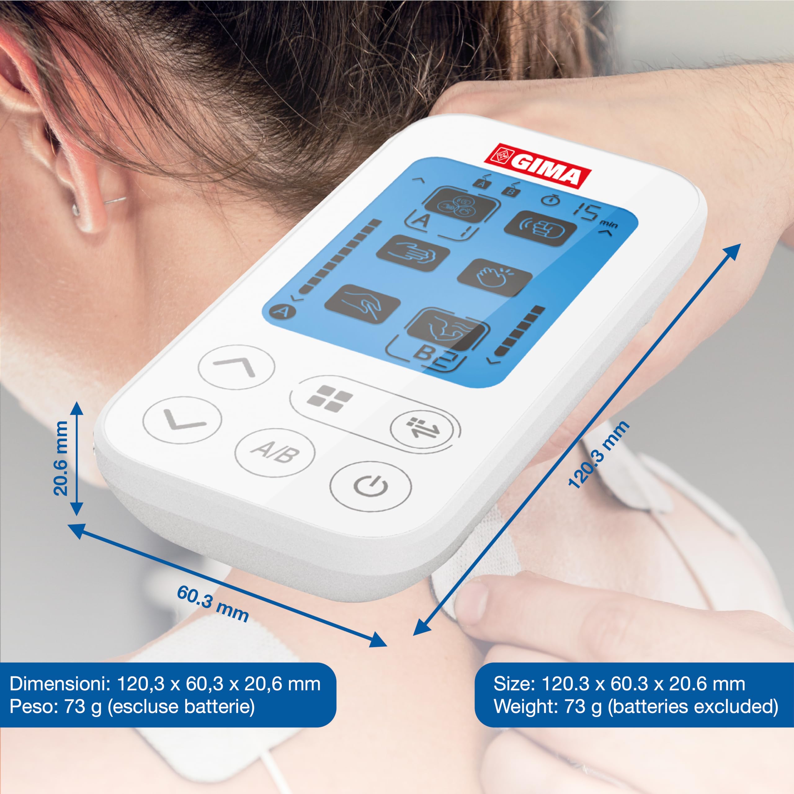 KURA TENS - 2 canali - 6 programmi IT,DK,LT,FI,HU,RO,HR,SI,GR,BG