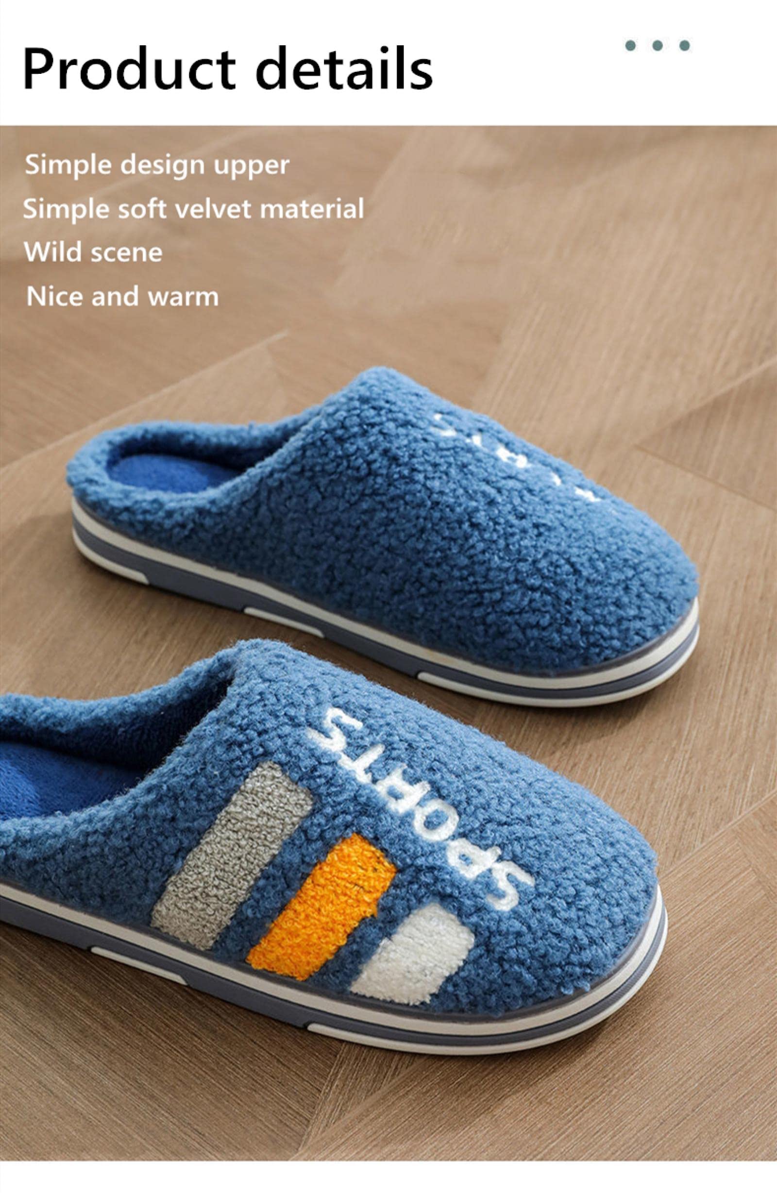 Un'Elegante Pantofole in Cotone Pantofole Calde Pantofole in Cotone Men Autumn And Winter Indoor Comfortable Cotton Slippers Plush