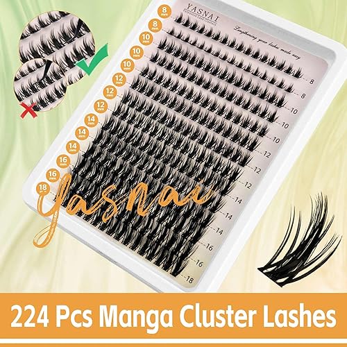 Miniatura 3 de YASNAI - Extensiones de pestañas tipo hada con aspecto natural, pestañas individuales YASNAI Cluster C Curl de 0.315 a 0.709 pulgadas, 140 unidades,