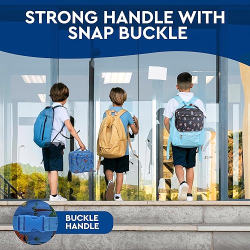 Miniatura 6 de Lonchera térmica para niños, hielera aislada para mantener las comidas frescas y sobre la marcha, a prueba de fugas, espaciosa y duradera, perfecta