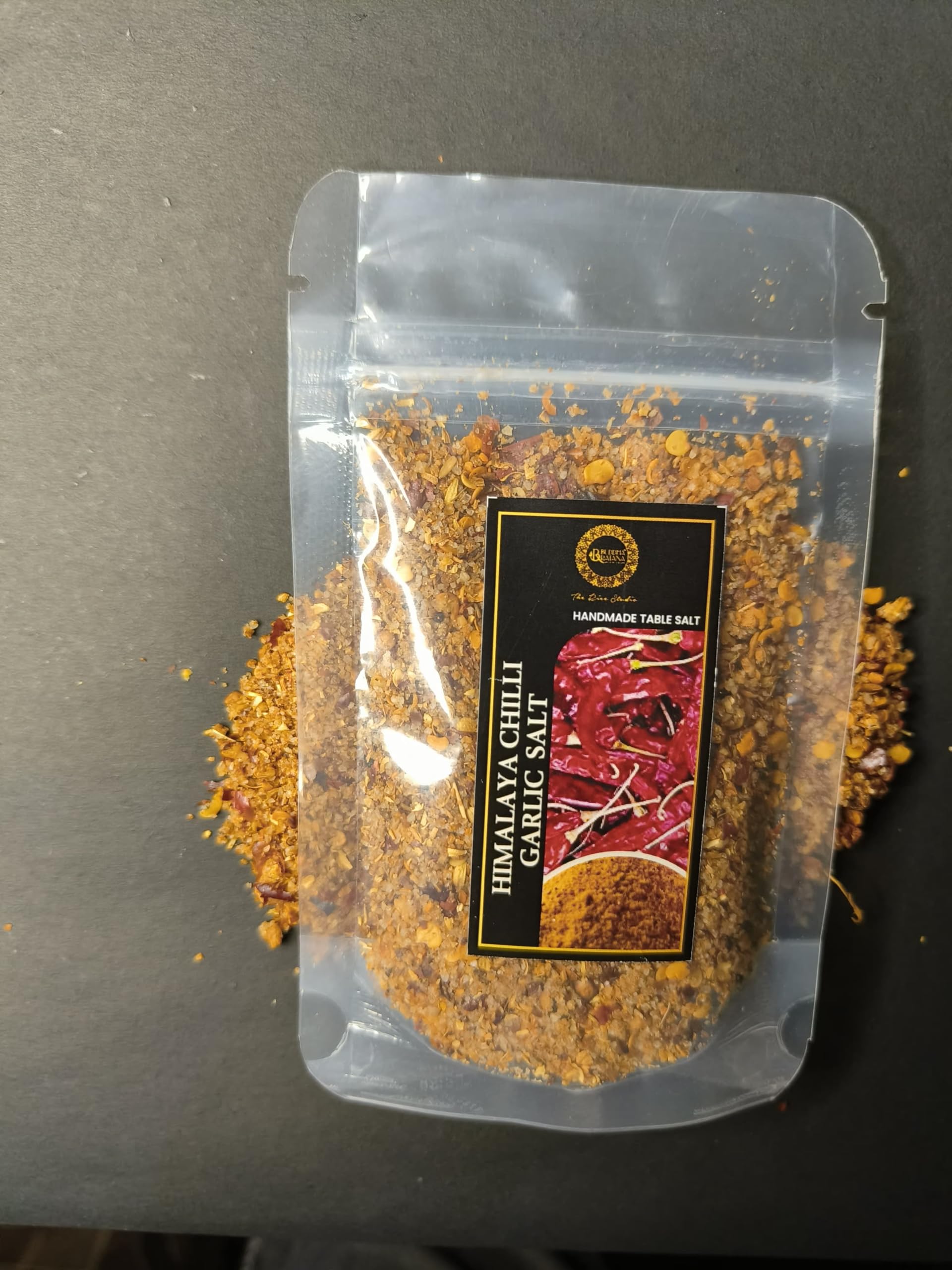 BUDDHA RATANA Himalayan Chilly-Garlic Salt - 50 Gram (Hand Made)