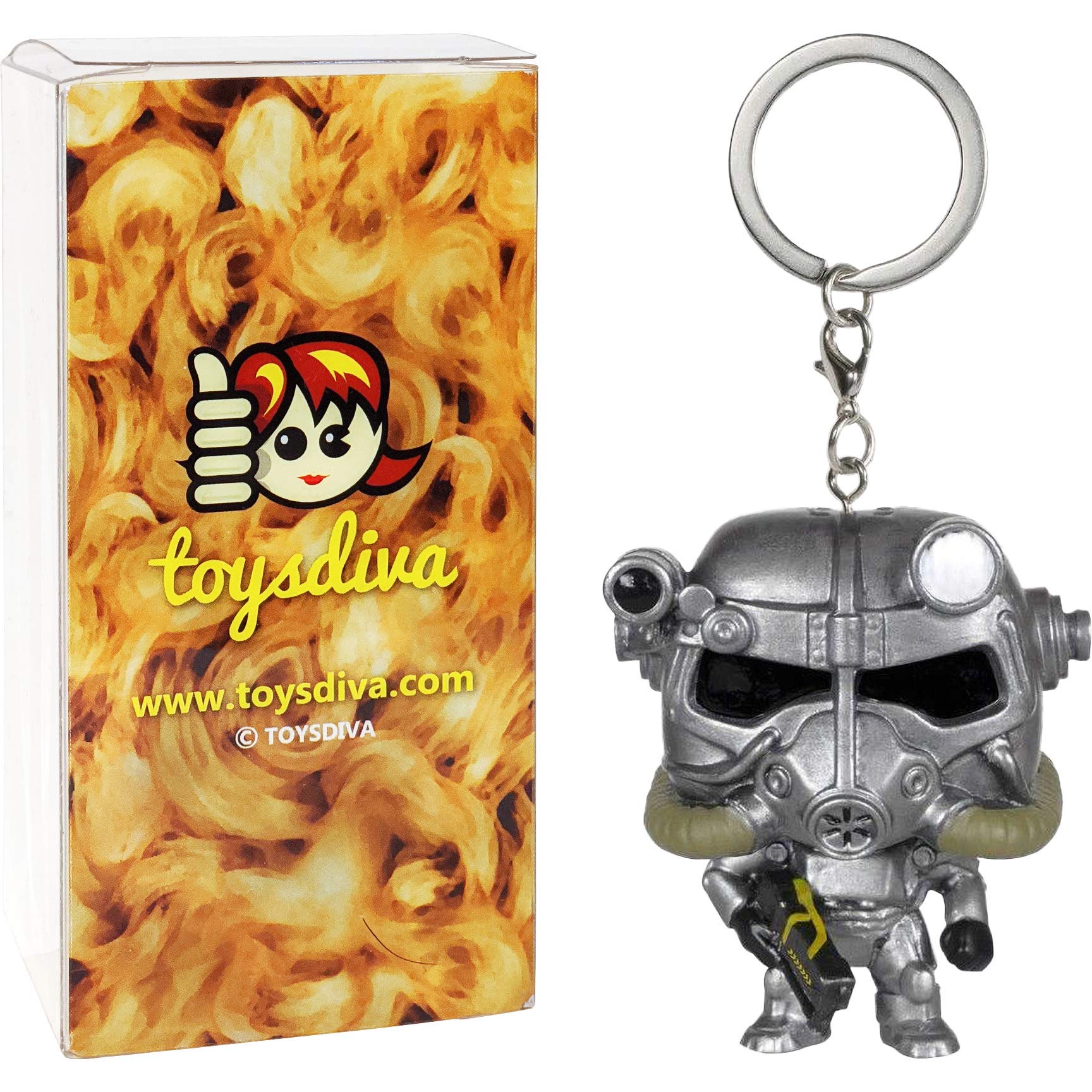 Powe r Armor: Fun ko Pocket P o p ! Mini-Figural K e y c h a i n Bundle with 1 Compatible 'ToysDiva' Graphic Protector (08687 - B)
